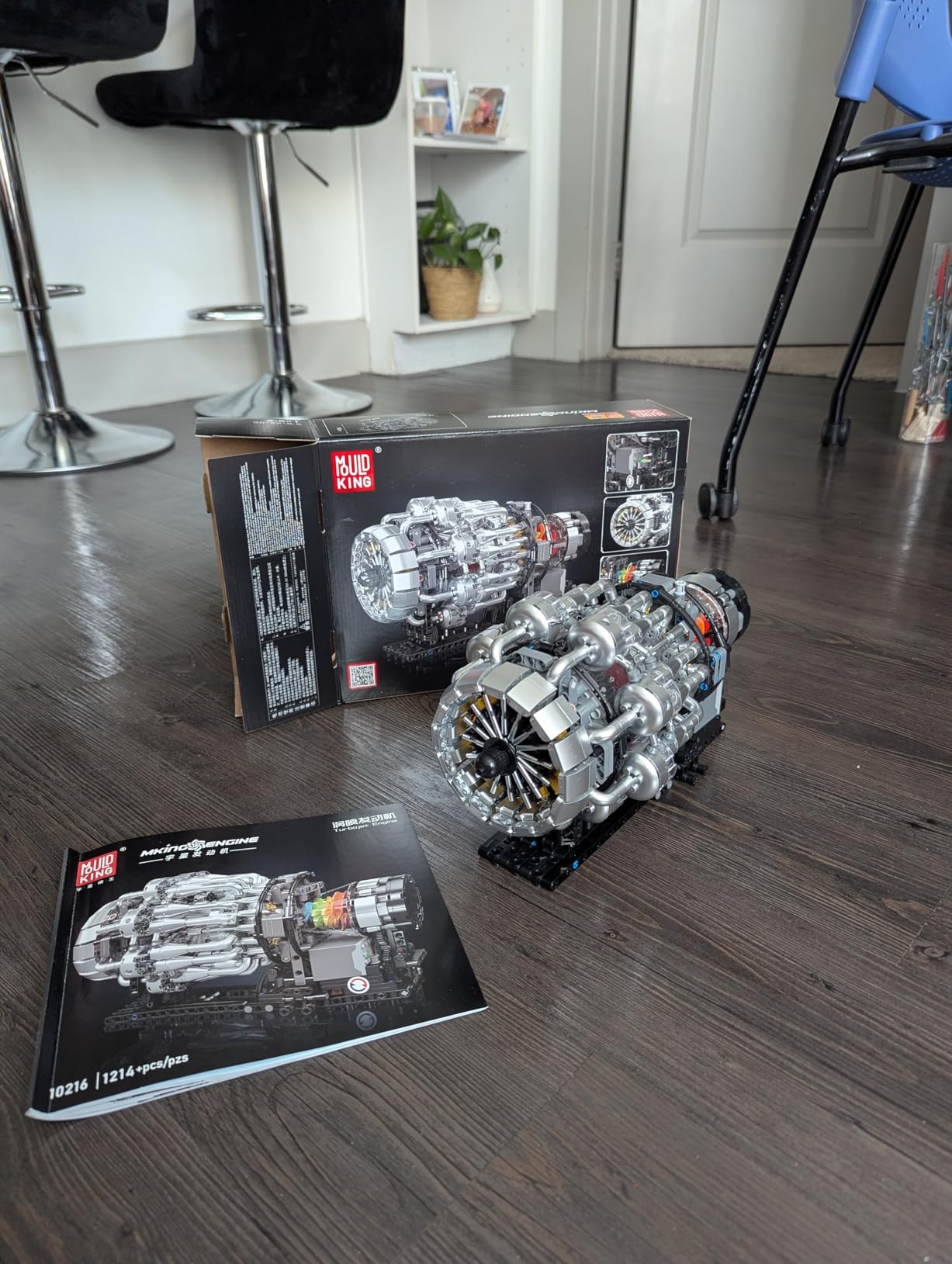 Mould King 10216 Turbojet Engine Building Sets, Mechanical Aviation Aircraft Engine Model Kit That Runs, Build Your Own STEM Model Engine, Gift for Age 14+/Adult Collections Enthusiasts (1214+ PCS) customer photo 1