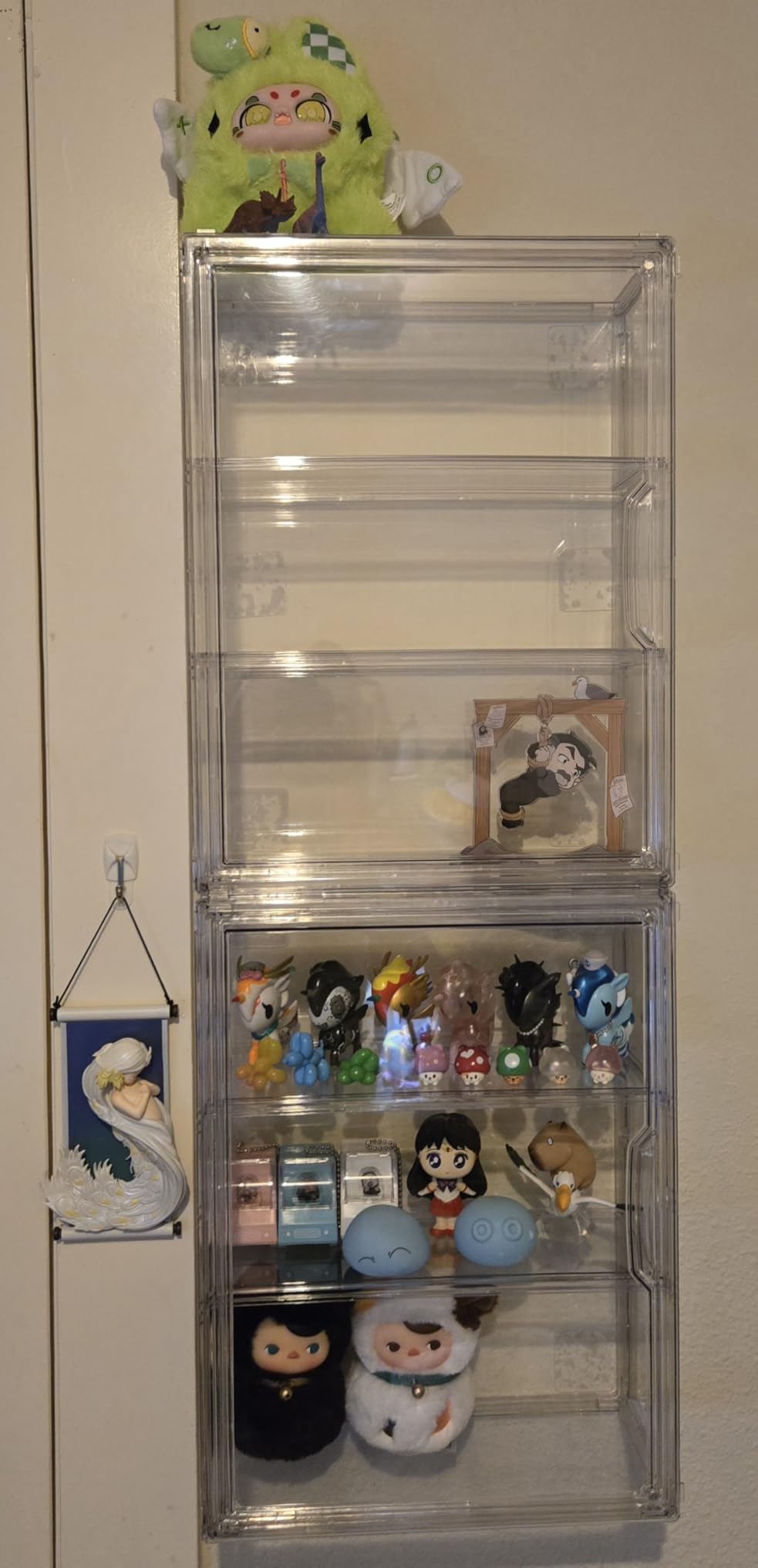 3 Tiers Clear Display Case for Figures Collectibles 2 Pack Wall Mounted Hobby Figurine Display Case, Display Box for Action Figures, Car Model, Funko customer photo 2