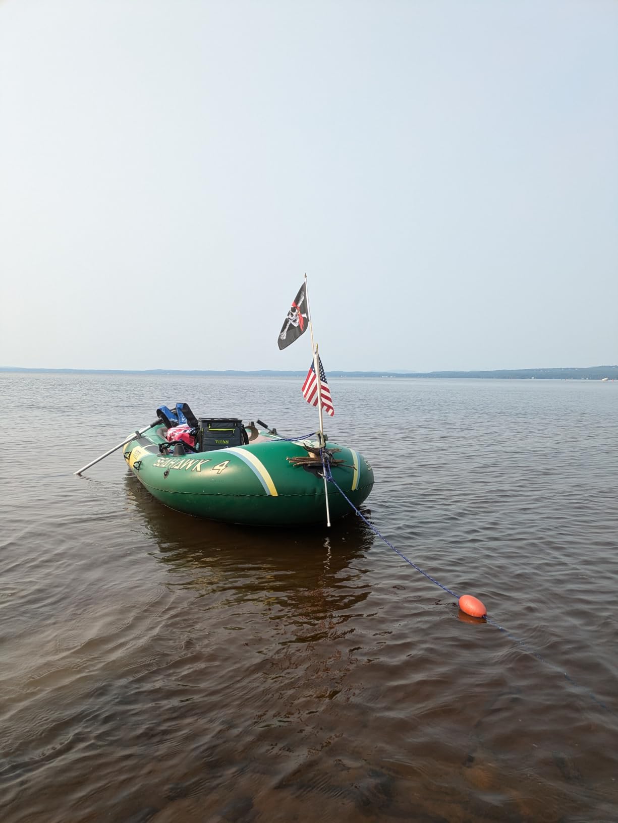 INTEX Seahawk Inflatable Boat Series: Includes Boat Oars and High-Output Pump - Fishing Rod Holders - Gear Pouch customer photo 1