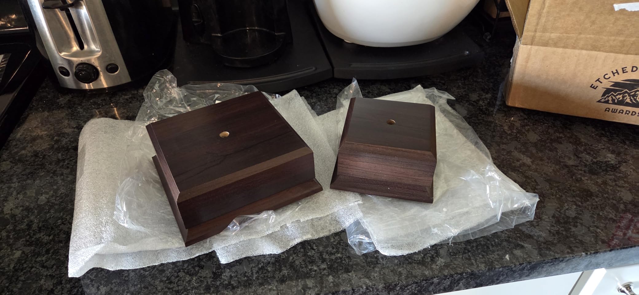 Display Base Pedestal Cherry Finish with 5/16