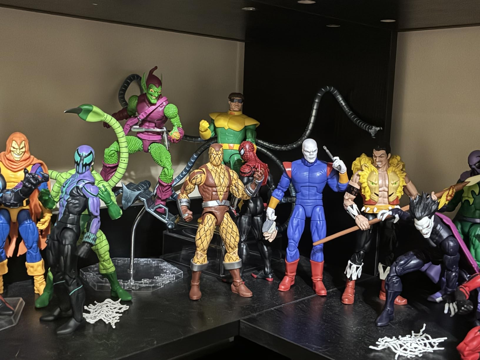 8-Pack Clear Adjustable Action Figure Stand with Metal Clips & Flexible Arms - Action Figure Display Stand for Figures Compatible with Gundam HG/RG/SD 1/144 Scale customer photo 1