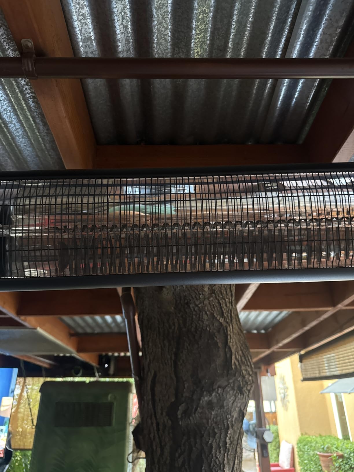 EAST OAK Electric Patio Heater, 1500W Wall Mounted Infrared Heater for Outdoor, Garage, Backyard, Restaurant, 24H Timer, IP65 Waterproof, 3 Heat Levels and Overheating Protection, Black customer photo 2