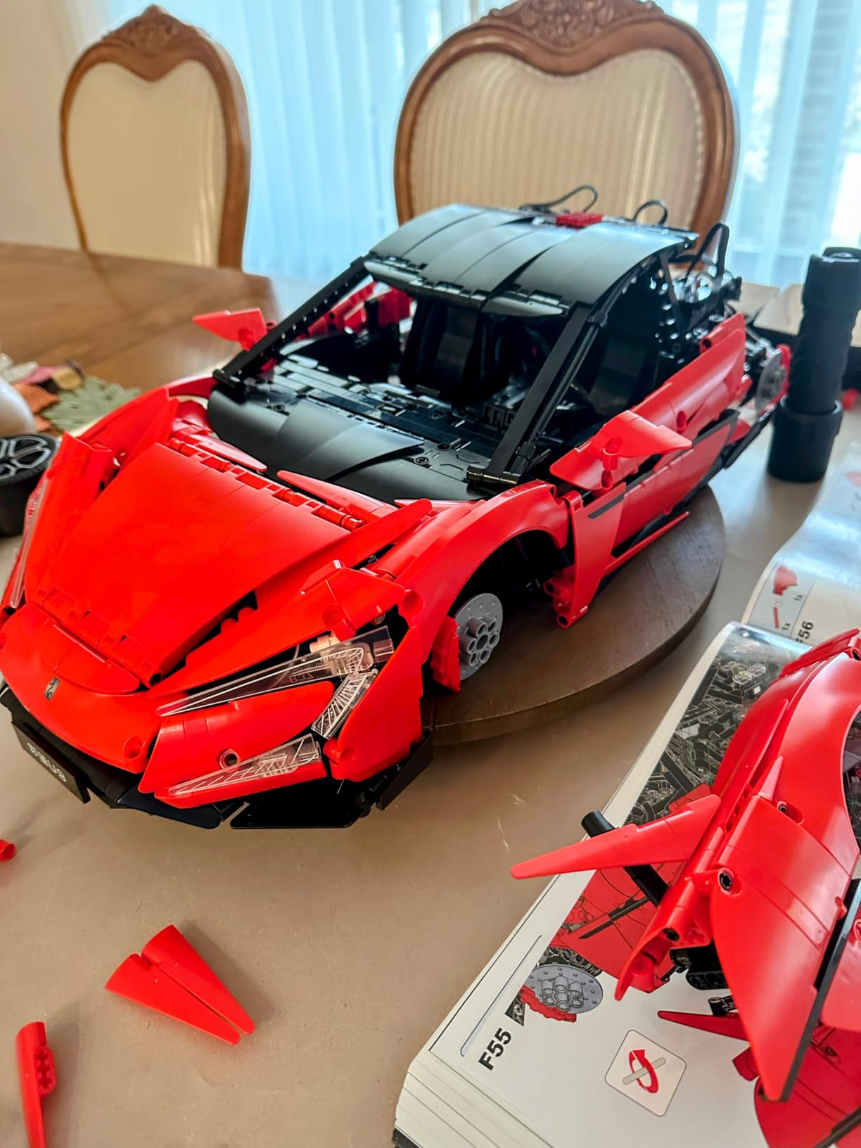 CaDA Master Yangwang U9 Super Car Brick Set, C64011W 1:8 Sports Car Building Block Kit with U-Turn Function, Dancing Building Block Model for Adults Collectors (3671PCS) customer photo 1