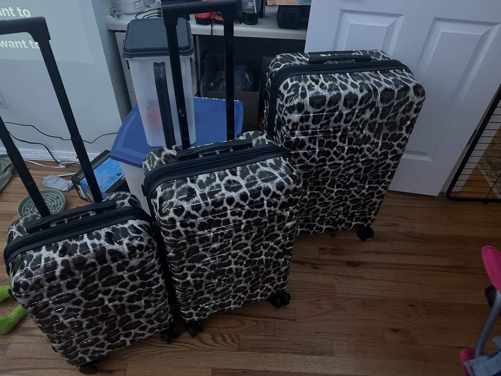 Luggage Sets 5 Piece Hardside Expandable Suitcase with Wheels Lock, PC+ABS Hardside Lightweight Rolling Suitcase for Women and Men, Midnight Berry customer photo 1