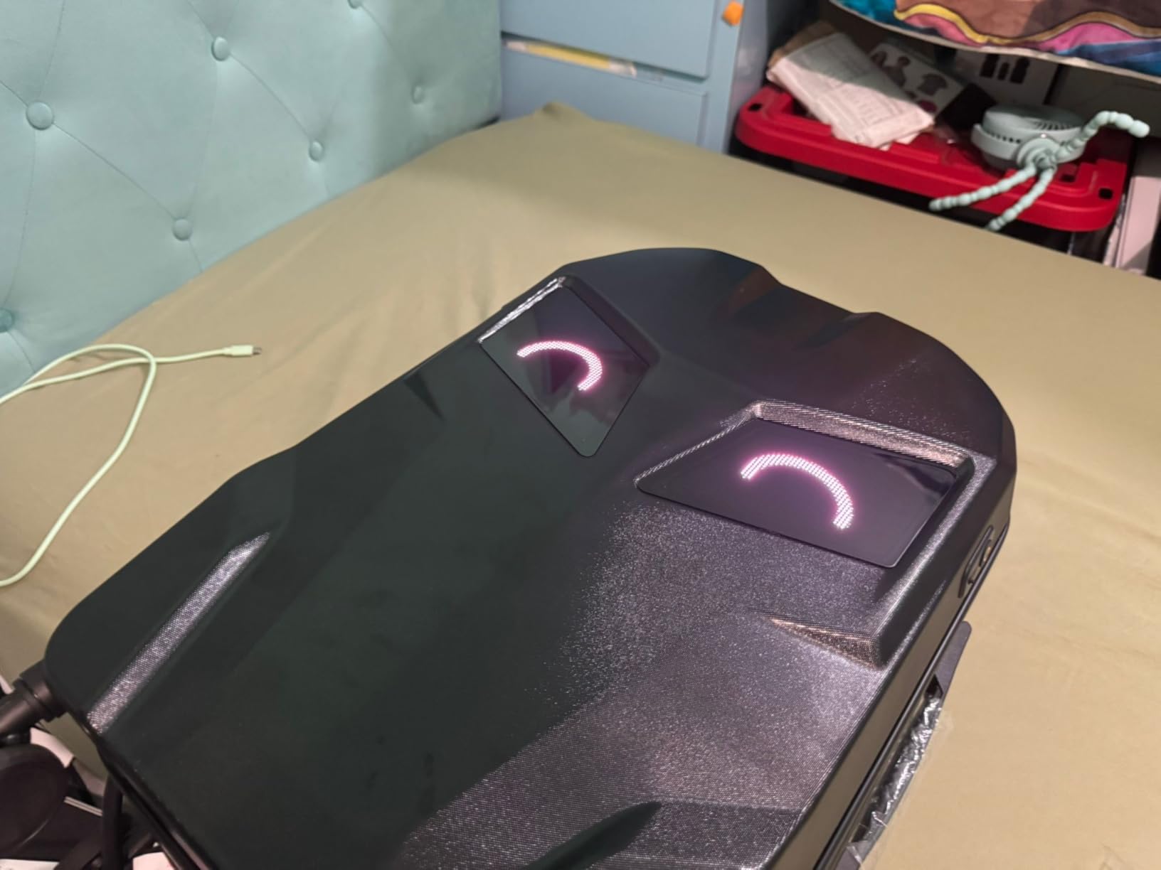 20 Inch Smart LED Light Up Luggage, Airline Approved Hard Shell Suitcase with Wheels, Carry On Luggage with Lock, App-Controlled LED Display customer photo 1