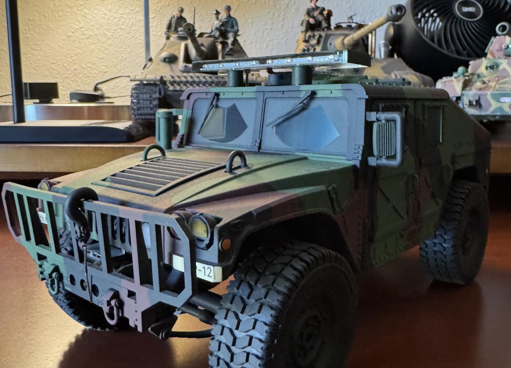 Remote Control Truck-4x4 Off-Road RC Trucks Army Rock Crawler Hummer, RTR 40Mins Play Time All Terrain RC Off Road Jeep Cars with Winch, Lights and Opening Door, Military Armored Vehicle Toys Gift for Boys customer photo 2