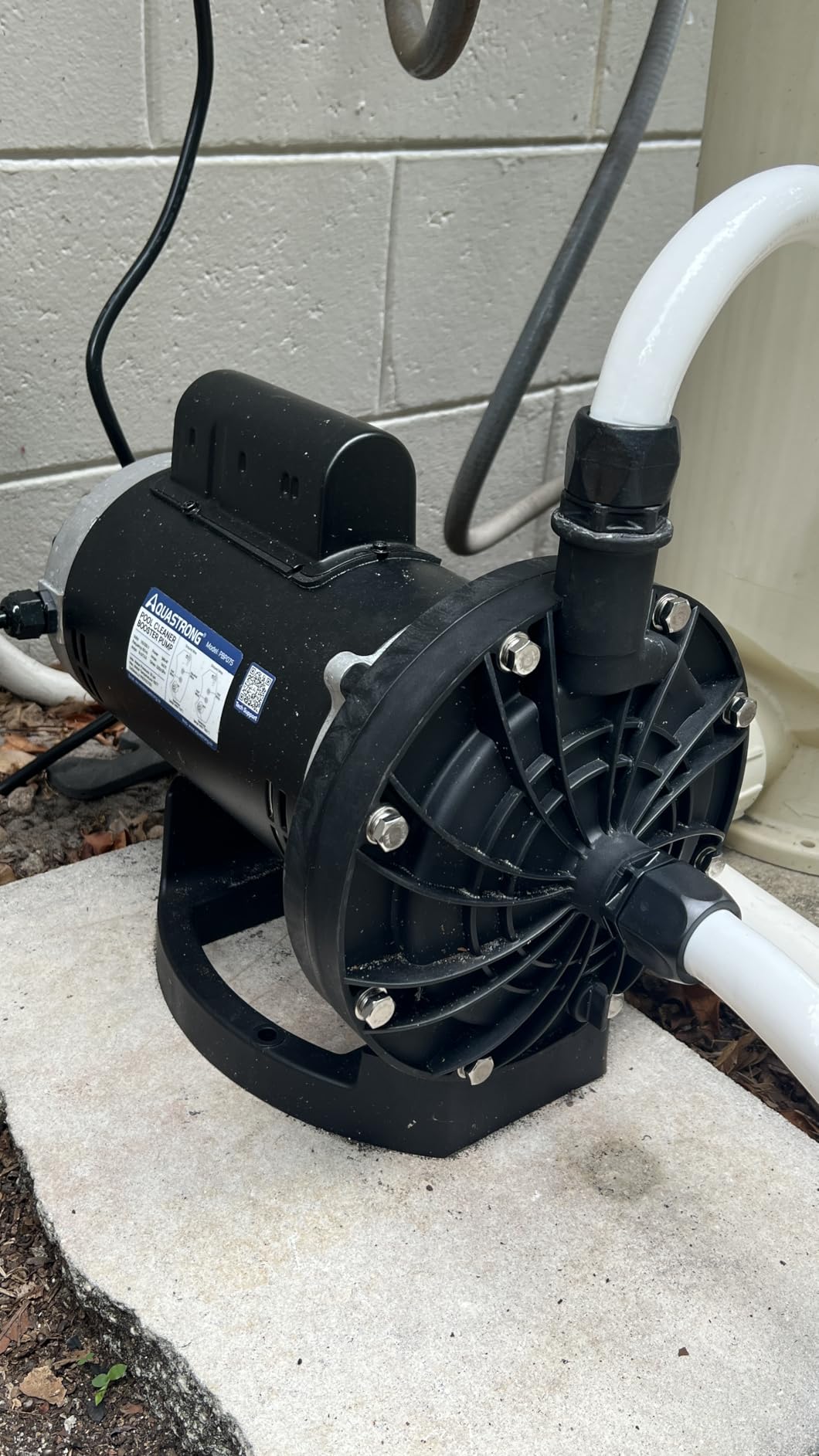 Aquastrong PB4-60 Pool Booster Pump, Pure Copper Motor, 3/4 HP, Dual Voltage 115V/230V, Low Noise, Wide Compatibility, Easy Installation for Pressure-Side Pool Cleaners Vac-Sweep 280, 380, 3900-Black customer photo 2