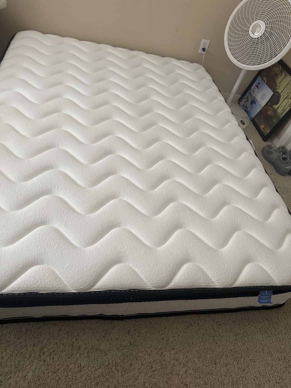 12 Inch King Hybrid Mattress, Memory Foam and Spring Construction, with Edge Support, Motion Isolation & Pressure Relief, Breathable & Eco-Friendly, Easy Setup customer photo 1