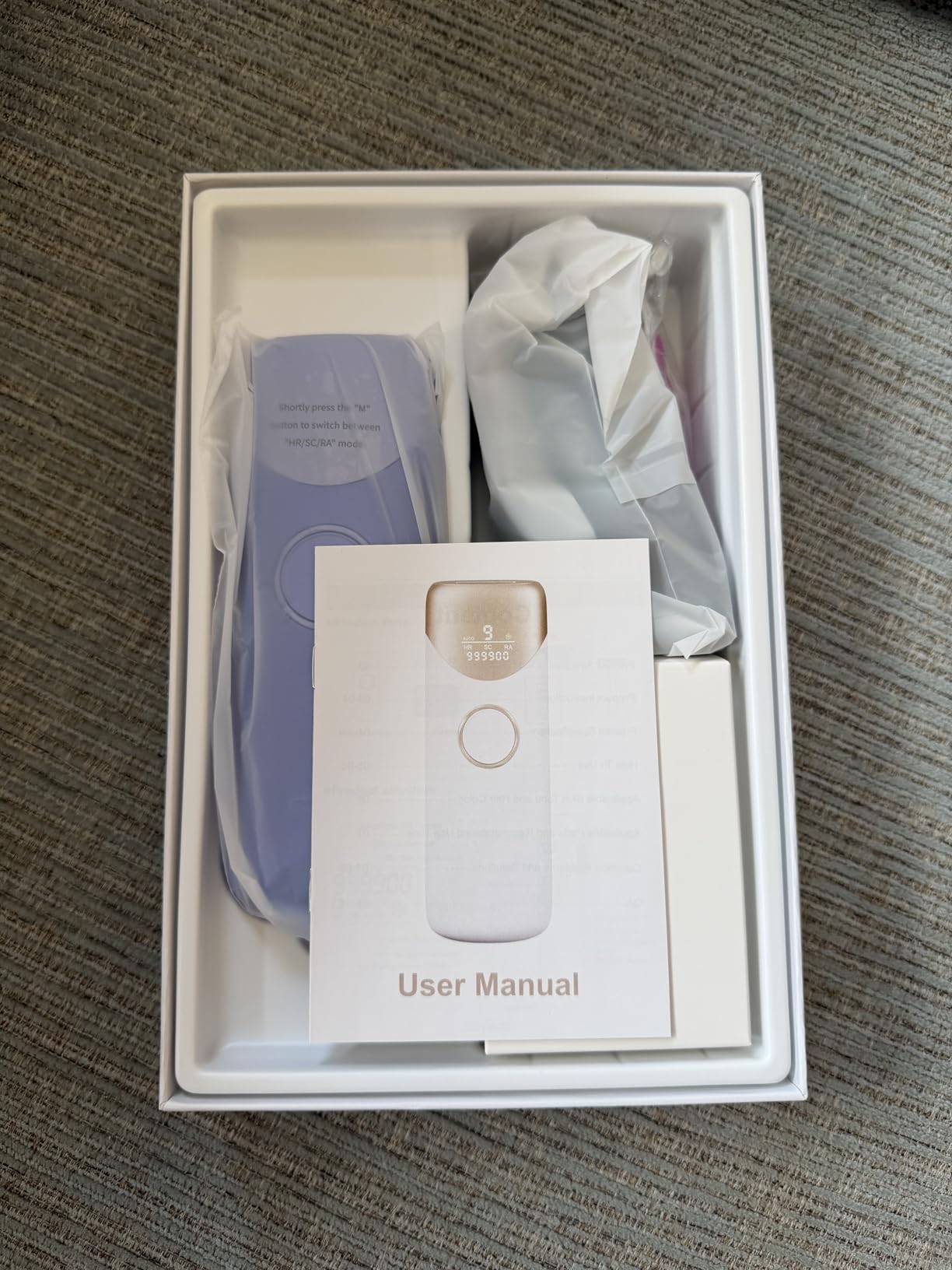 Ubroo Laser Hair Removal with 5 Celsius Ice Cooling, Hand-held Hair Removal Device IPL Hair Removal for Women and Men, Reduce Hair Regrowth, Full Body Use for Legs, Bikini, Armpits (Gold) customer photo 2