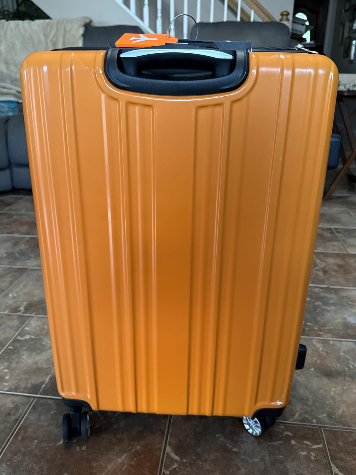 Carry On Luggage, Suitcase with Durable and Lightweight, ABS Hardshell, Dual Spinner Wheels, TSA Lock, and YKK Zipper, Apricot Black, 20-Inch Carry On customer photo 1