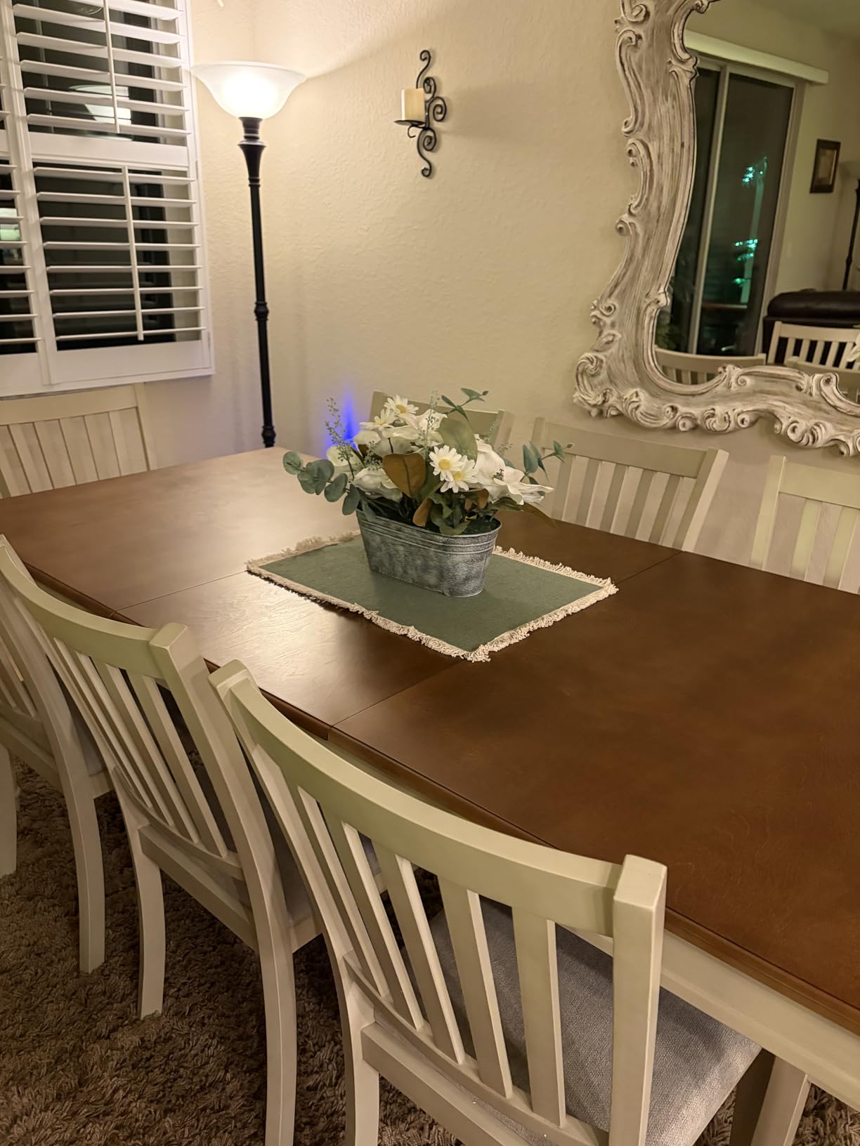 AMERLIFE 9-Piece Farmhouse Dining Table Set for 8, 79