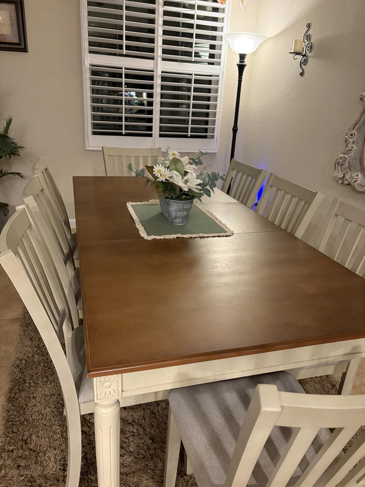AMERLIFE 9-Piece Farmhouse Dining Table Set for 8, 79