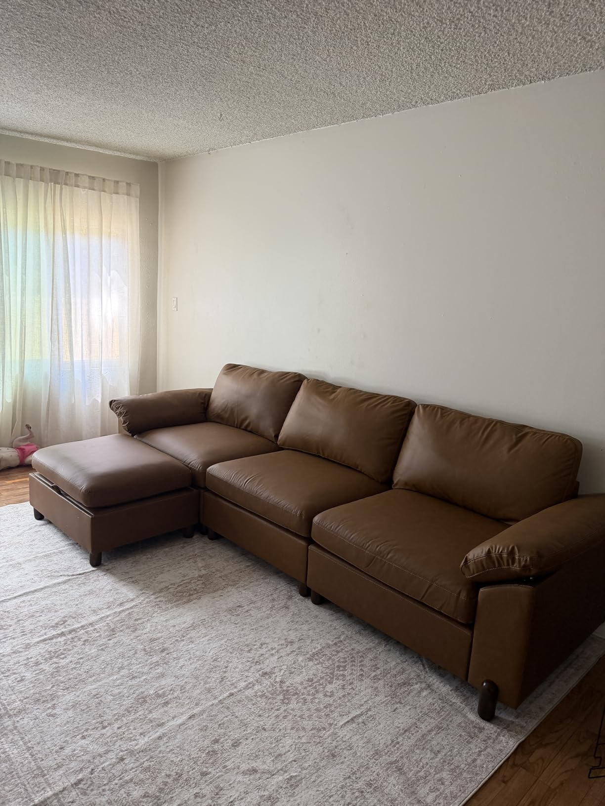 SITJOY Oversized Sectional Couches for Living Room, Extra Large Deep Seat Couch with Washable Covers, 138