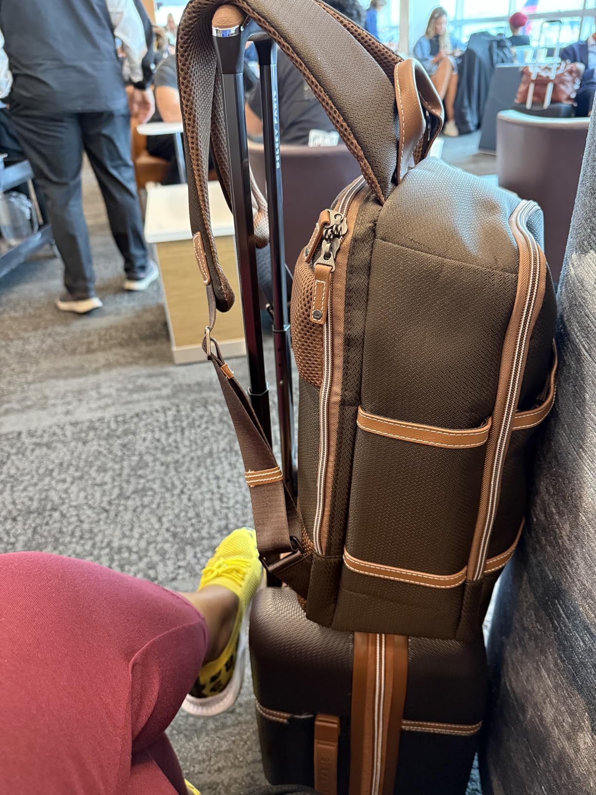 Delsey Chatelet Air 2.0 Carry-On Plus Suitcase 20 Inch, Hardside Polycarbonate Luggage, Dual-Density Spinner Wheels, TSA Lock, USB Port, Beige Rose customer photo 1