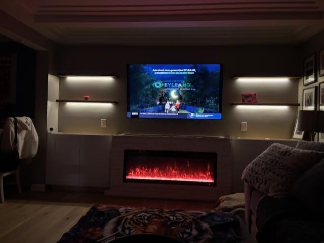 JUSJUBR LED Shelf Lights, 16.4ft 12V Dimmable Cuttable COB LED Strip Lights, Warm White 3000K, Under Shelf Lighting for Bookshelf, Display Cabinet, Closet, Kitchen and Pantry customer photo 1