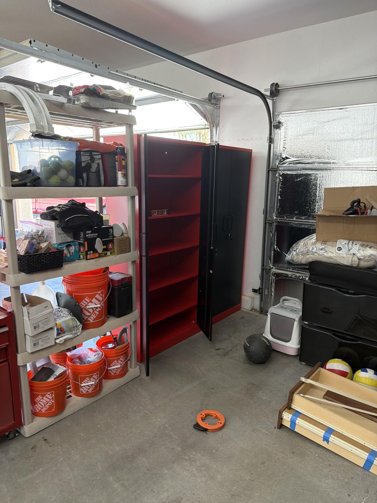 Yizosh Metal Garage Storage Cabinet with Locking Doors and Adjustable Shelves, 71