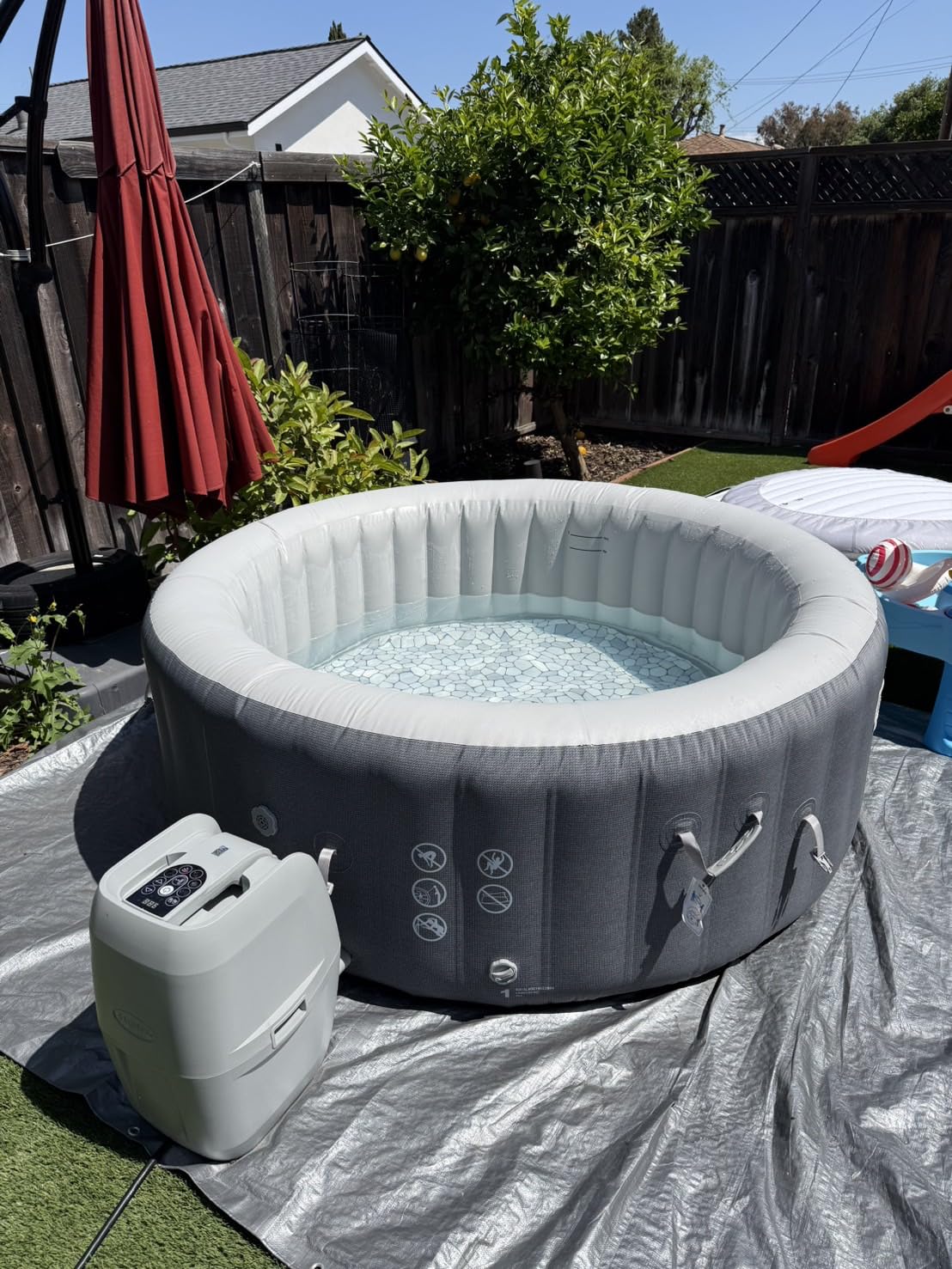 SaluSpa Hot Springs 2-4 Person Round Inflatable Hot Tub, Energy-Efficient | 40% More Energy-Efficient Than Similar Hot Tubs, 120 Soothing Jets, Ultra-Durable Design, Freeze-Resistant, 5-Minute Setup customer photo 1