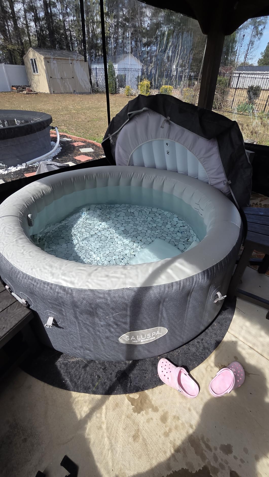 SaluSpa Hot Springs 2-4 Person Round Inflatable Hot Tub, Energy-Efficient | 40% More Energy-Efficient Than Similar Hot Tubs, 120 Soothing Jets, Ultra-Durable Design, Freeze-Resistant, 5-Minute Setup customer photo 2