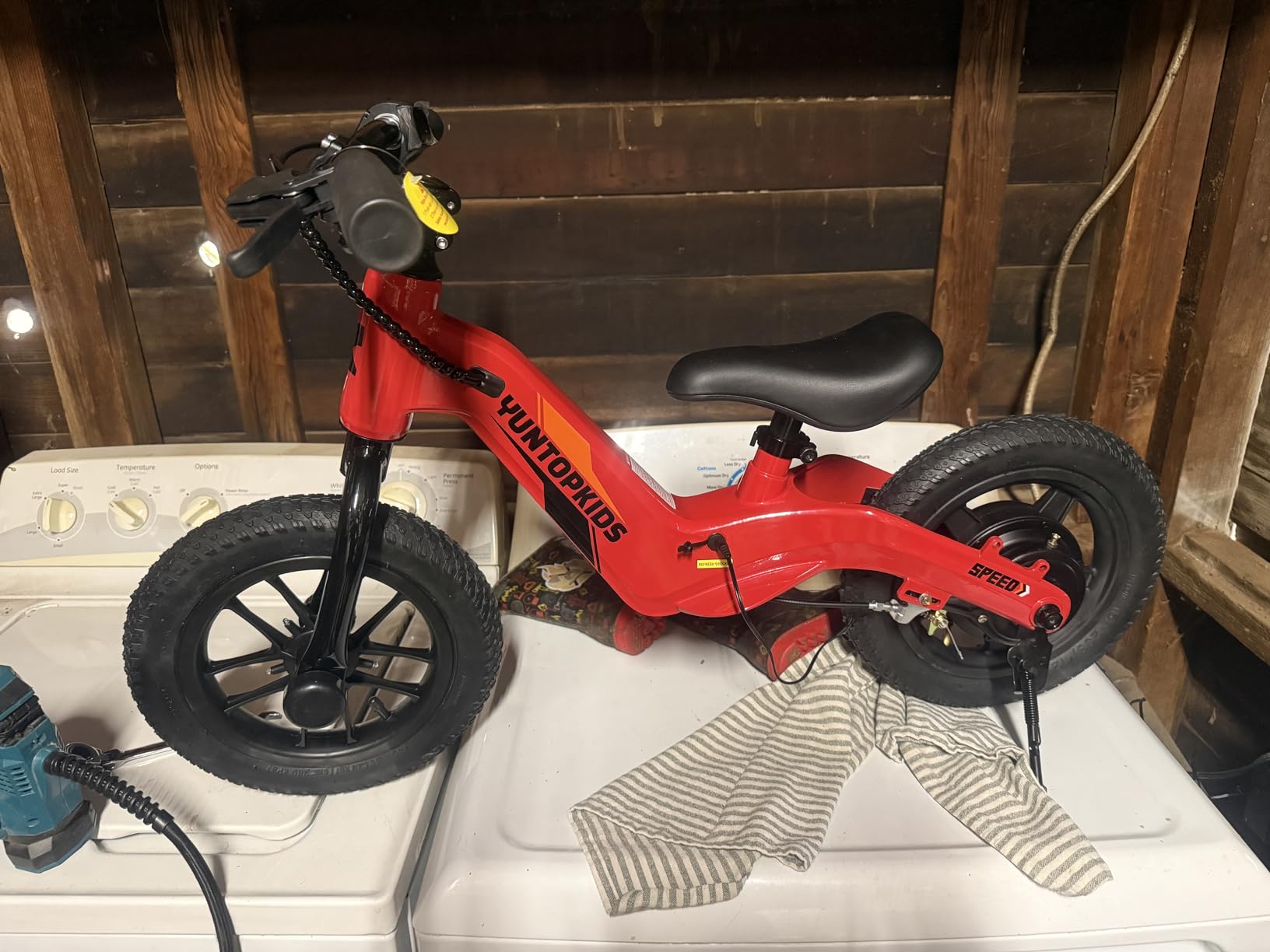 YunTopKids 24V Electric Balance Bike for Kids Ages 3-5, 12