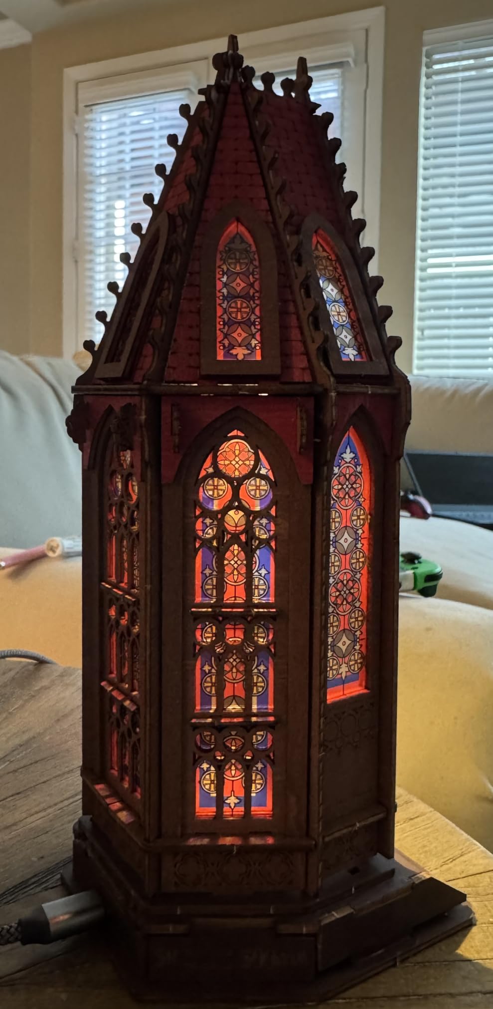 Rolife 3D Wooden Puzzle - Gothic Twin-Tower Cathedral Architecture Model with LED Lights, DIY Craft Building Kit for Adults, Unique Home Decor & Birthday for Hobbyists customer photo 1