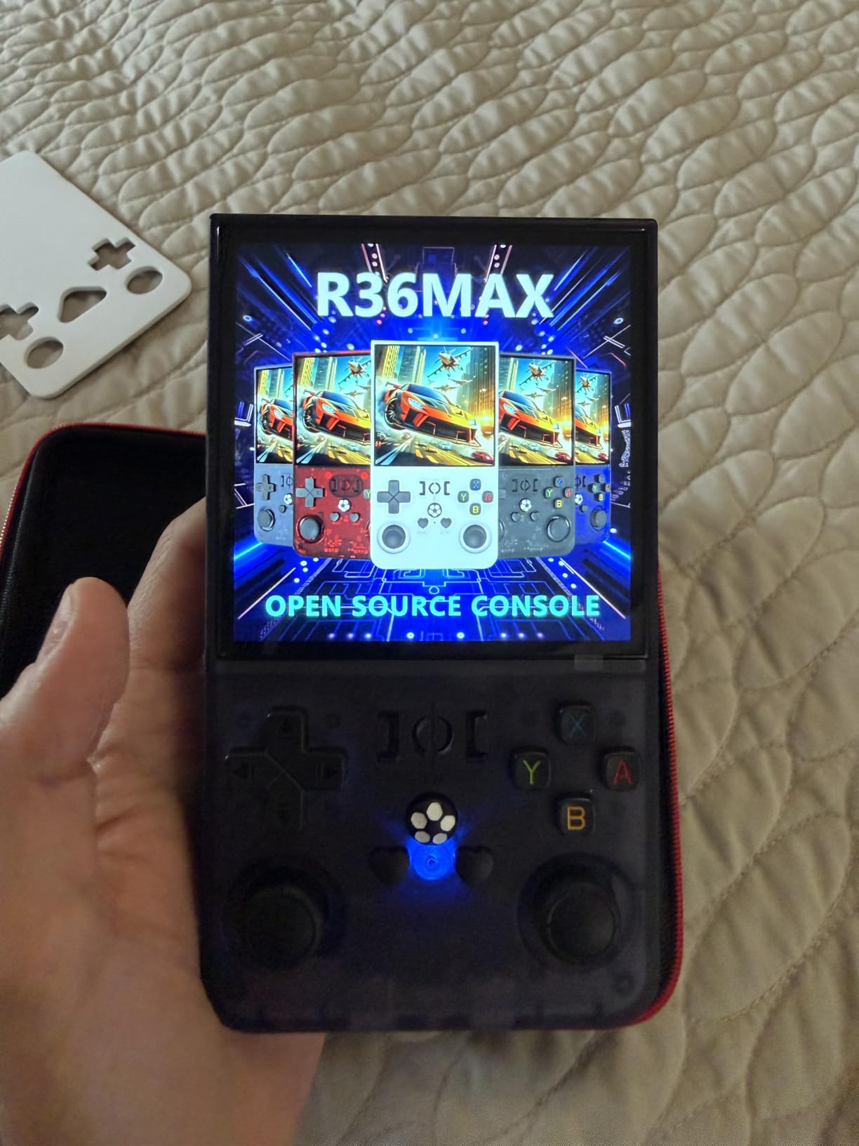 R36MAX Retro Handheld Game Console, 4.0-Inch IPS Display, 720x720 Resolution, Linux System, 64GB Support 18,000+ Classic Games, 4000mAh Battery customer photo 2