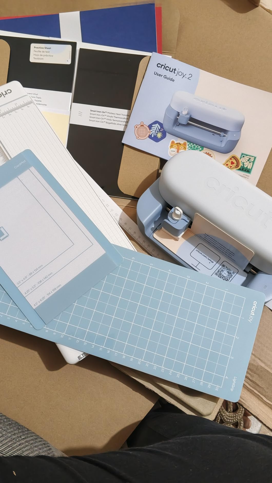 Joy 2 Essential Bundle + Digital Content, Blue - Ultra-Compact Cutting Machine - Perfect for Making Cards, Stickers, Labels, & More - Includes Supplies for 35 Projects + Bonus Digital Content customer photo 2