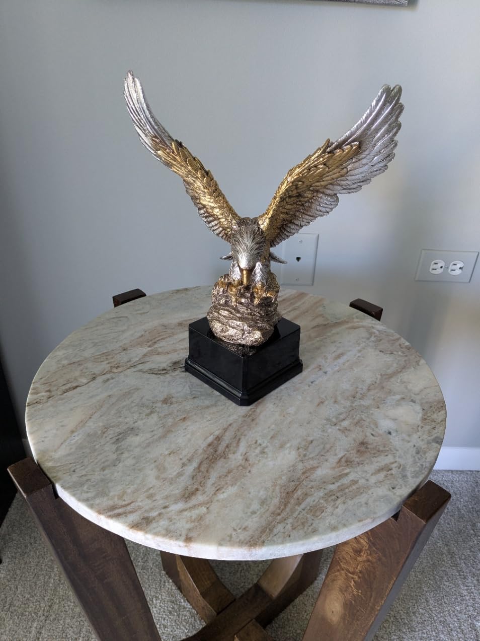 Premium Black Gloss Display Base - Weighted Square Pedestal for Trophies, Sculptures, 3D Prints, & Crafts - Heavy-Duty Riser Stand (4.5x4.5x2.5 inch) customer photo 1