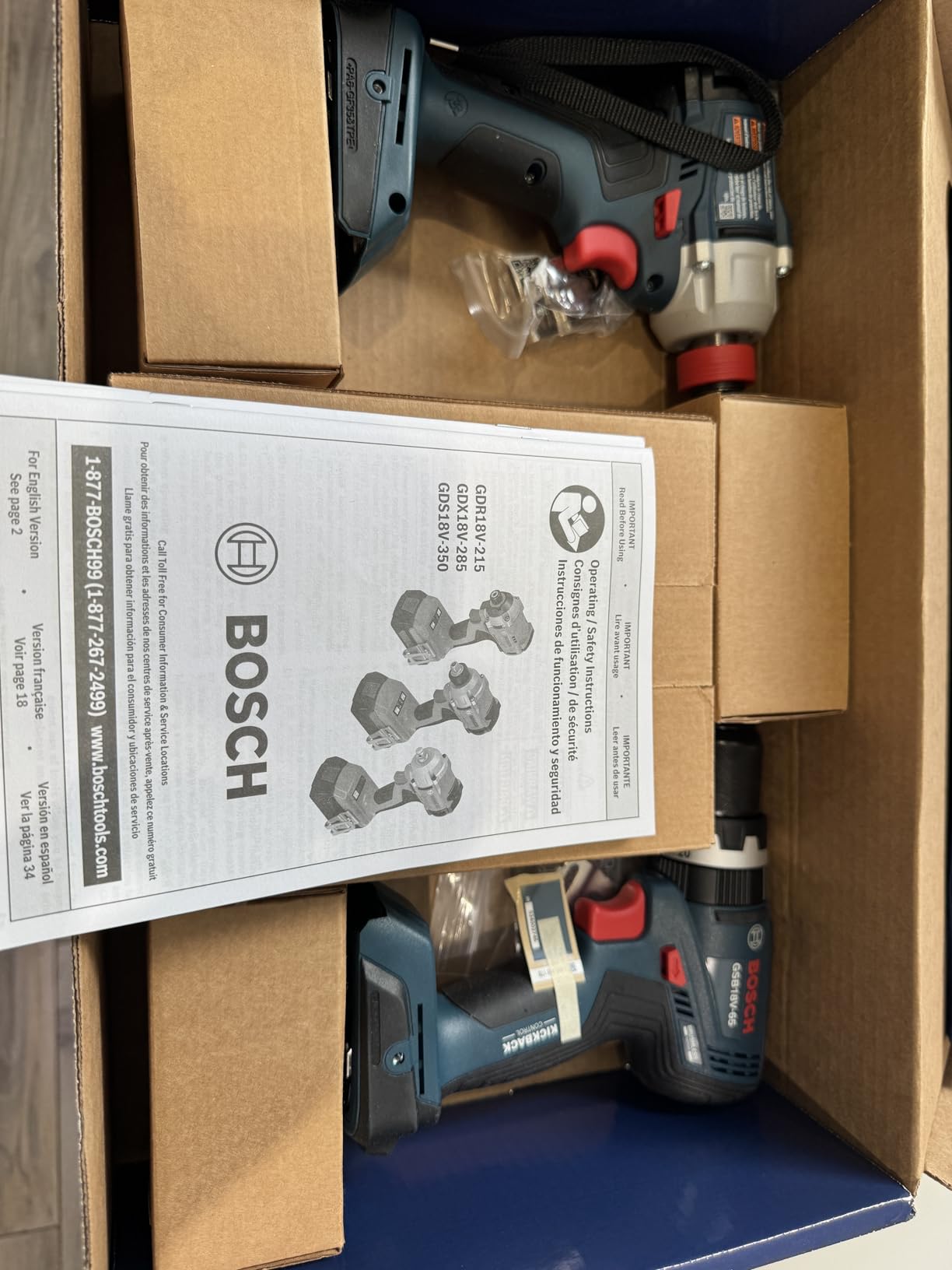 BOSCH GXL18V-241B22 18V 2-Tool Combo Kit - Includes 1/2 In. Hammer Drill/Driver, 2-in-1 Impact Driver/Wrench, (2) 2 Ah Batteries, Charger, Belt Clips, and Carrying Bag customer photo 1