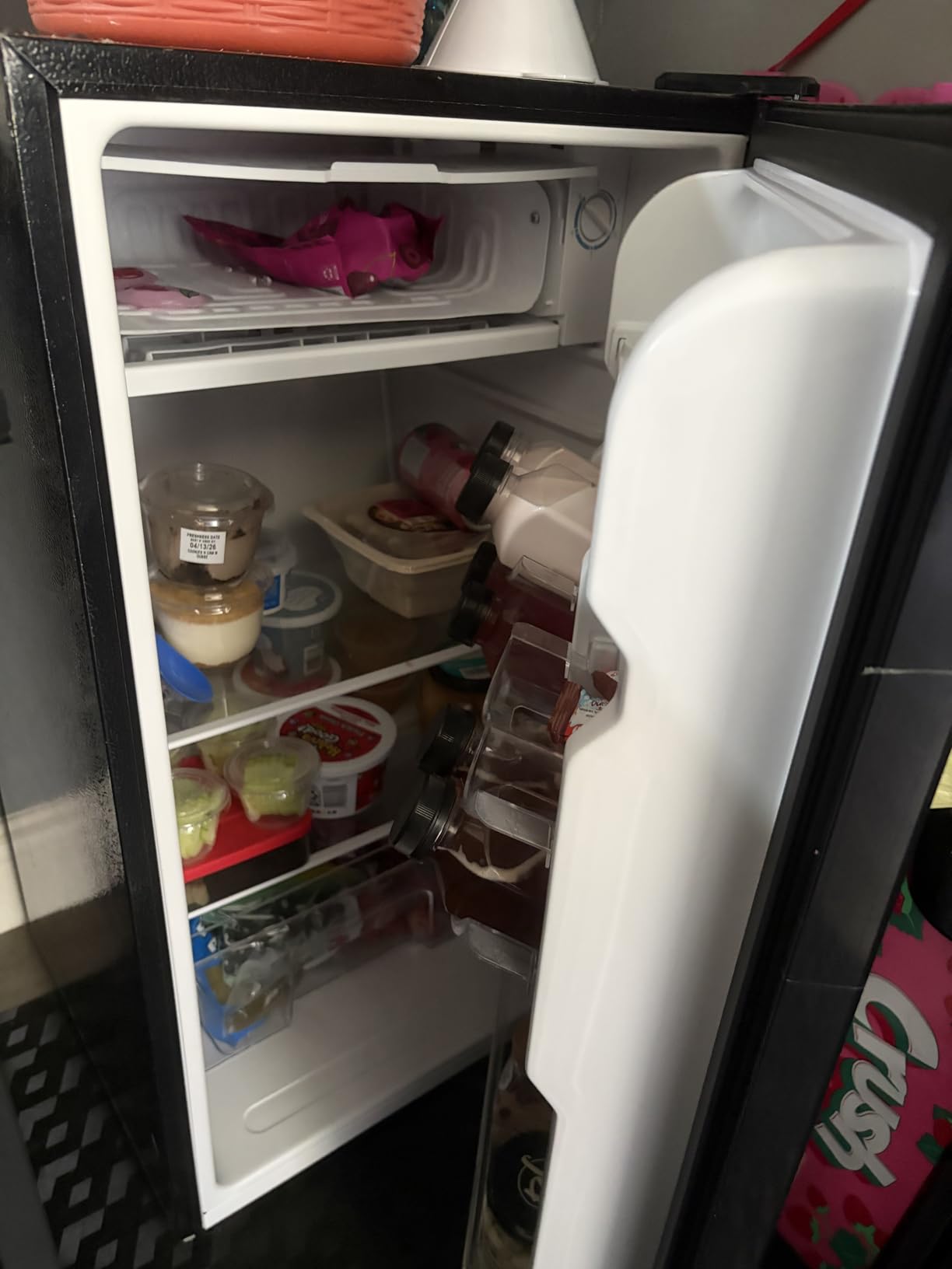 3.2 Cu Ft Mini Fridge with Freezer - Energy Efficient, Large Capacity Single Door Upright Freezer, ETL Certified, Black customer photo 2