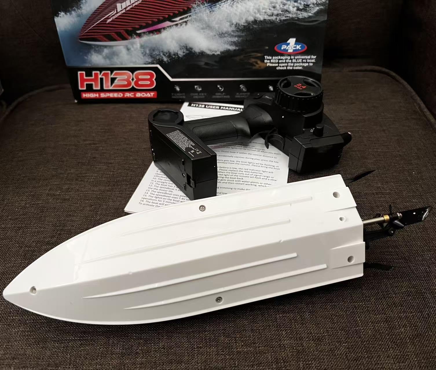 RC Boat for Kids Adults, Fast Remote Control Boat for Pool, Lakes with 30+KPH, 7 LED Lights, Self-Righting, Water Cooling, Fully Waterproof Hull, Demo, Rechargeable Battery, 2.4GHz RC Boats Summer Toys customer photo 2