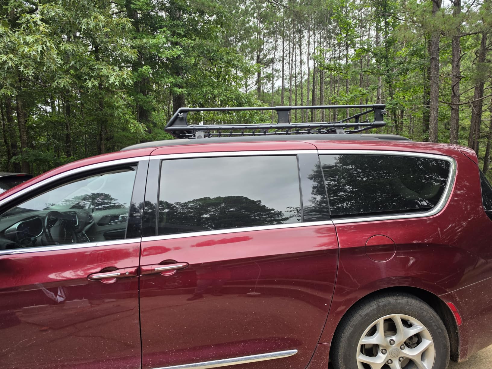 ARKSEN 2-in-1 Foldable Fairing Roof Rack Cargo Basket (Deflector & Flat Mode), 64