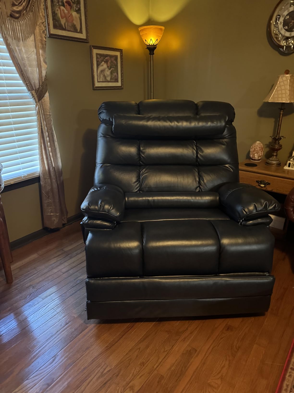 DYNOX 500 LBS Power Lift Recliner Chair for Big & Tall Elderly, Extra Large 3-Motor Recliner with Extended Footrest, Heat and Massage (9505L, Chenille Fabric, Brown) customer photo 1