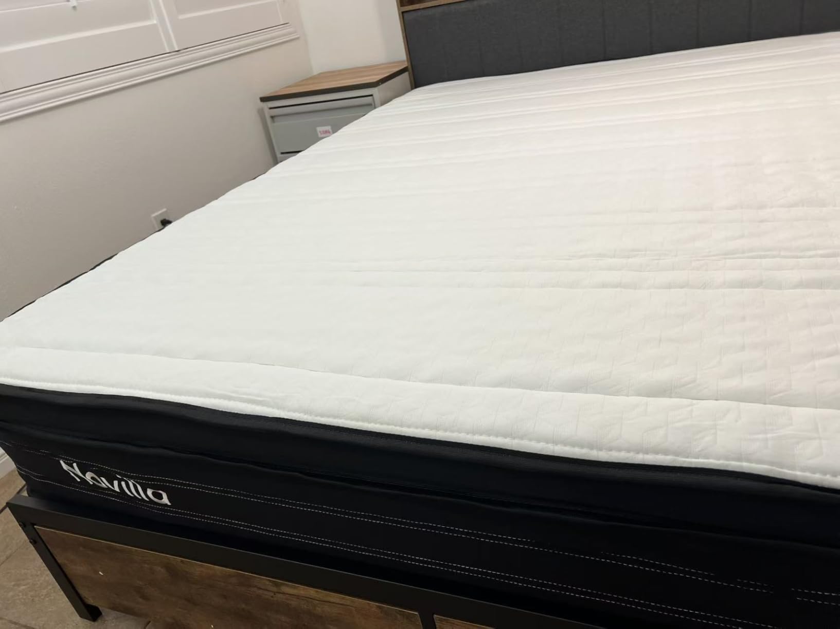 Novilla Twin Mattress, Upgraded Individual Coils & Gel Memory Foam Twin Mattress Hybrid 12 Inch, Cooling, Enhanced Support, Motion Isolation, Pressure Relief, CertiPUR-US customer photo 2