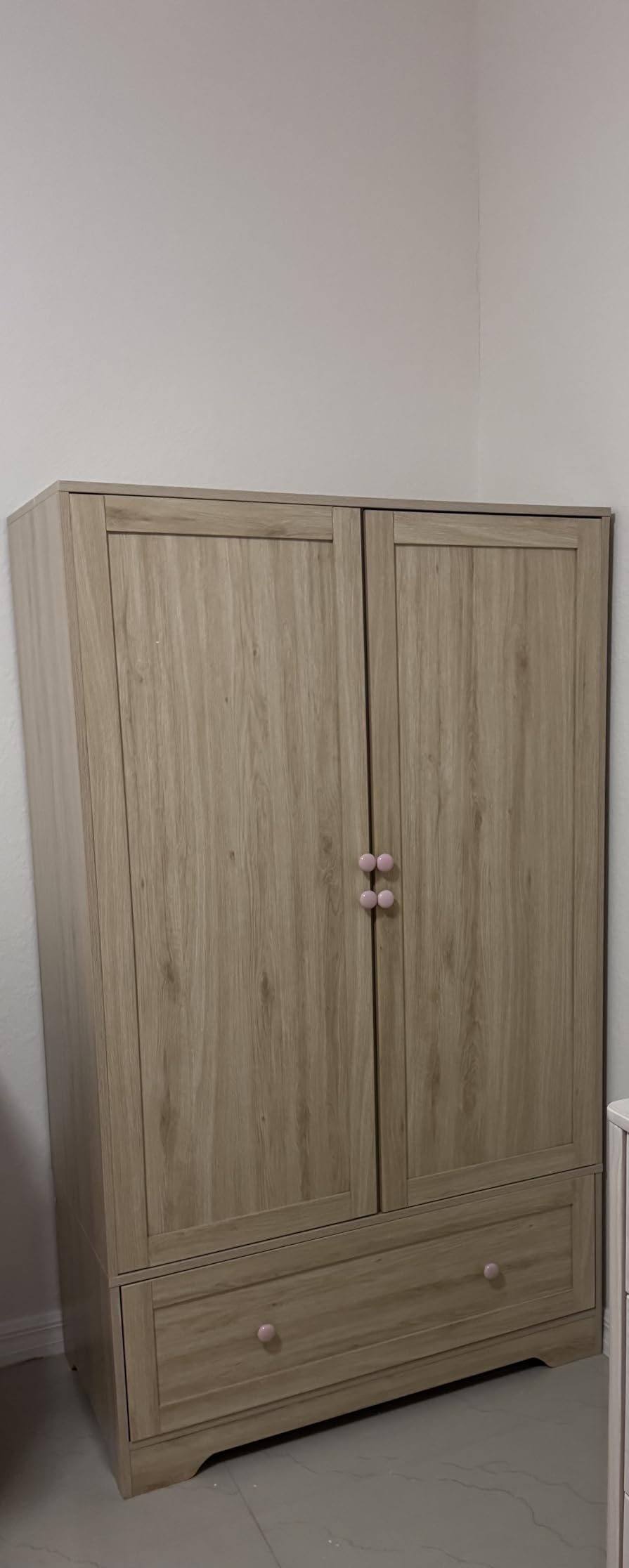 VINGLI Armoire Wardrobe Closet with Doors and Mirror, 47