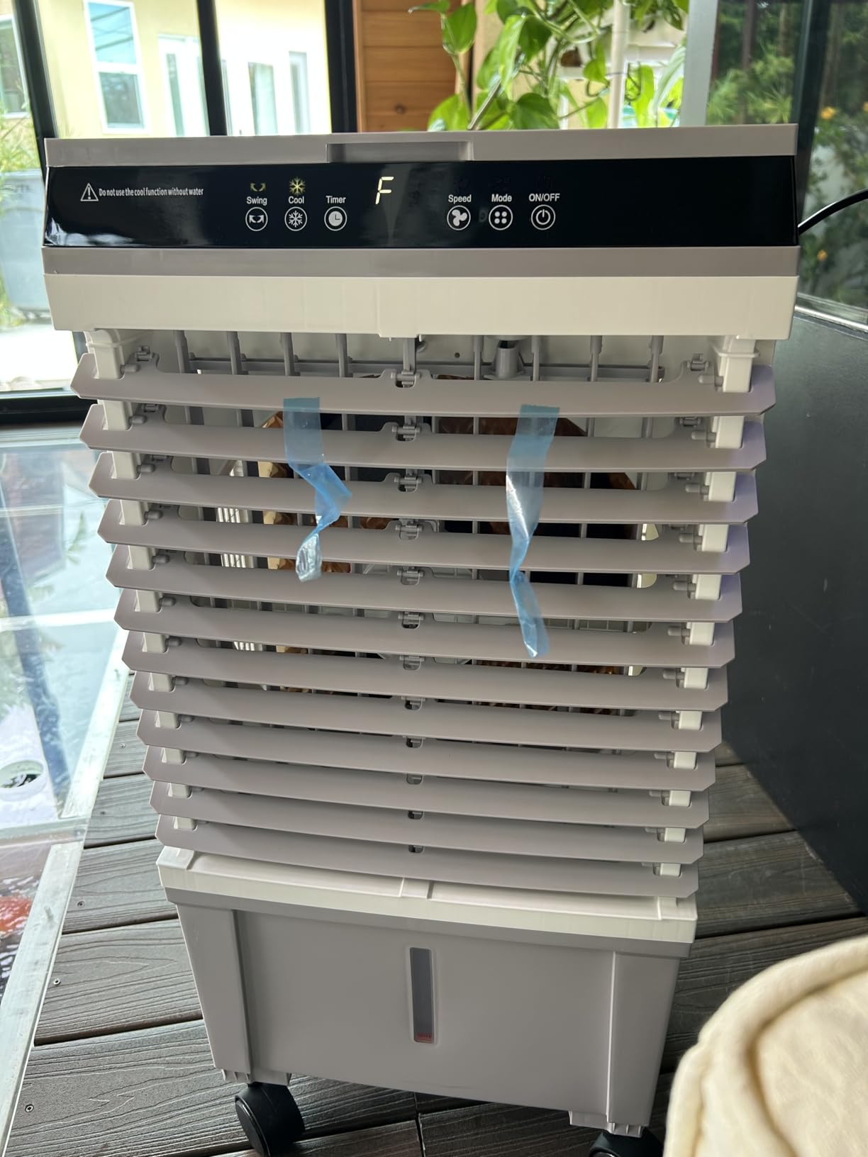 Uthfy 1800 CFM Swamp Cooler Air Conditioner, 3-IN-1 Portable Evaporative Air Cooler with 5.3 Gal Water Tank, 6 Ice Packs, Remote, 12H Timer, 120° Oscillation, Cooling Fan for Room Bedroom Home Office customer photo 2
