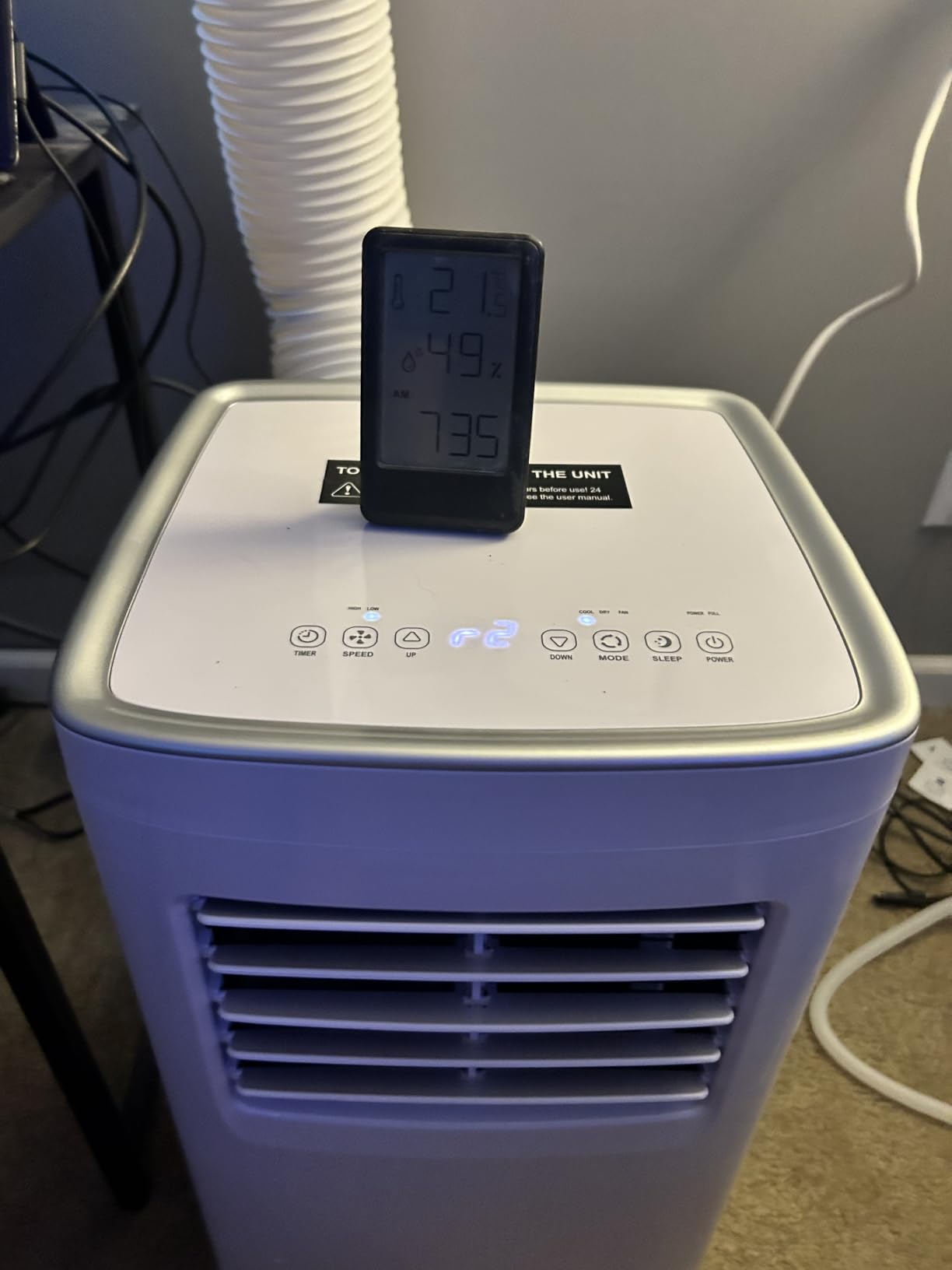 Coolblus Portable Air Conditioners 14000 BTU, 4 in 1 Portable AC Unit with Heat/Cool/Dehumidify/Fan, Wi-Fi Smart Quiet AC Cool Up to 650 Sq.Ft, Remote Control, Auto Swing, White customer photo 2