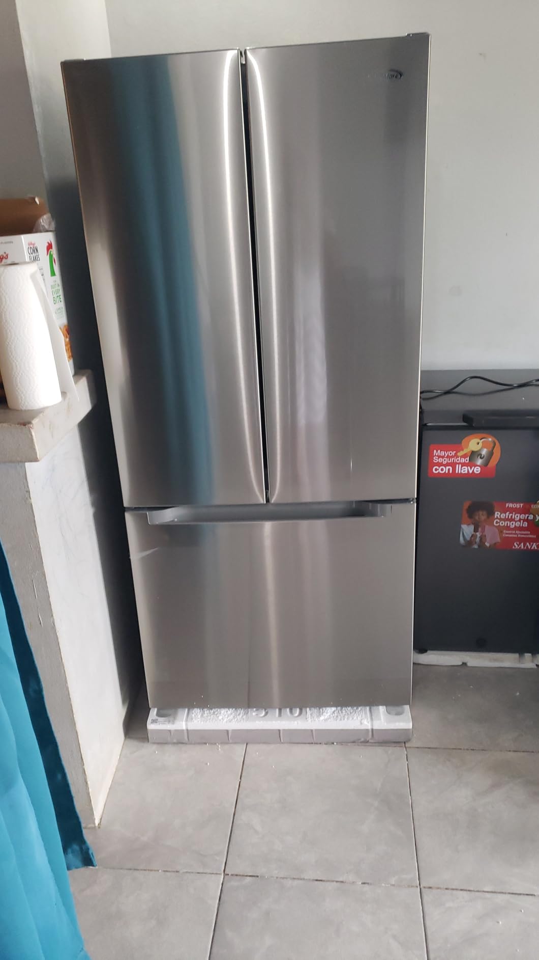KoolMore 28 Inch 14 Cu Ft Top Freezer Refrigerator, Stainless Steel, Freestanding Full Size Fridge Freezer for Home Kitchen or Garage customer photo 1