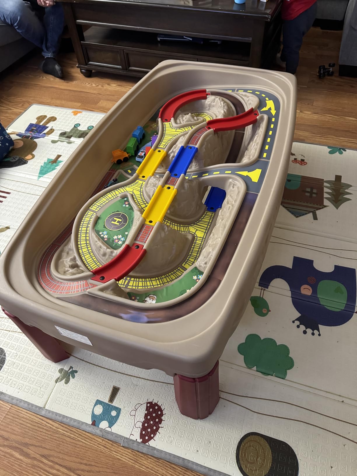 Step2 Deluxe Canyon Road Train & Track Table, Kids Activity Table for Cars, Cover Included, Includes 3-Piece Train Set, For Toddlers 3+ Years Old customer photo 1