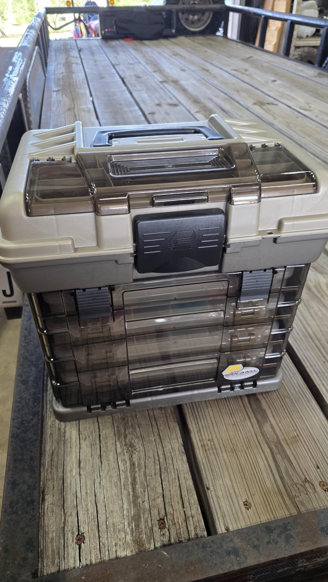 Plano Guide Series StowAway 4-By Rack System Tackle Box, Holds 4 3700 Utility Tackle Boxes, Quick-Access Top Storage with DuraView Lid customer photo 1