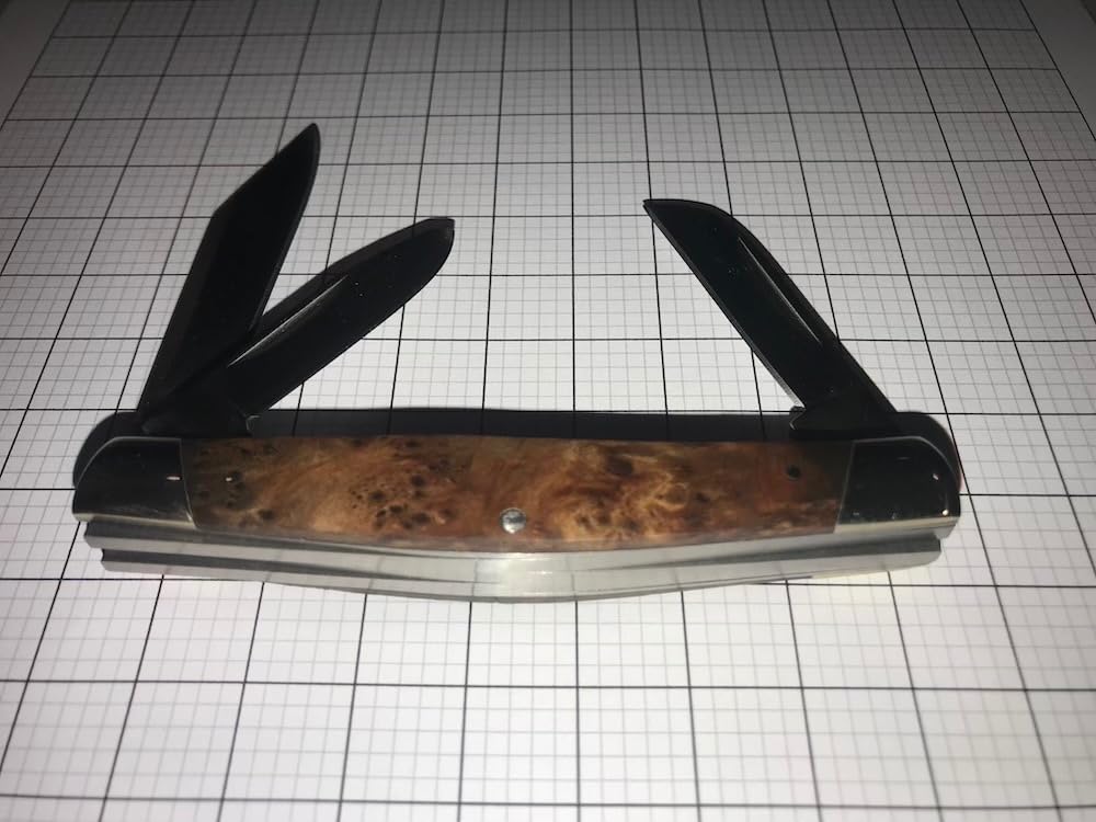 Buck Knives 371 Stockman 3-Blade Folding Pocket Knife, Woodgrain Inlay Handle with Nickel Silver Bolsters, 420J2 Steel Clip, Spey, and Sheepsfoot Blades, EDC Multi-Blade Pocket Knife, 3.1 oz customer photo 2