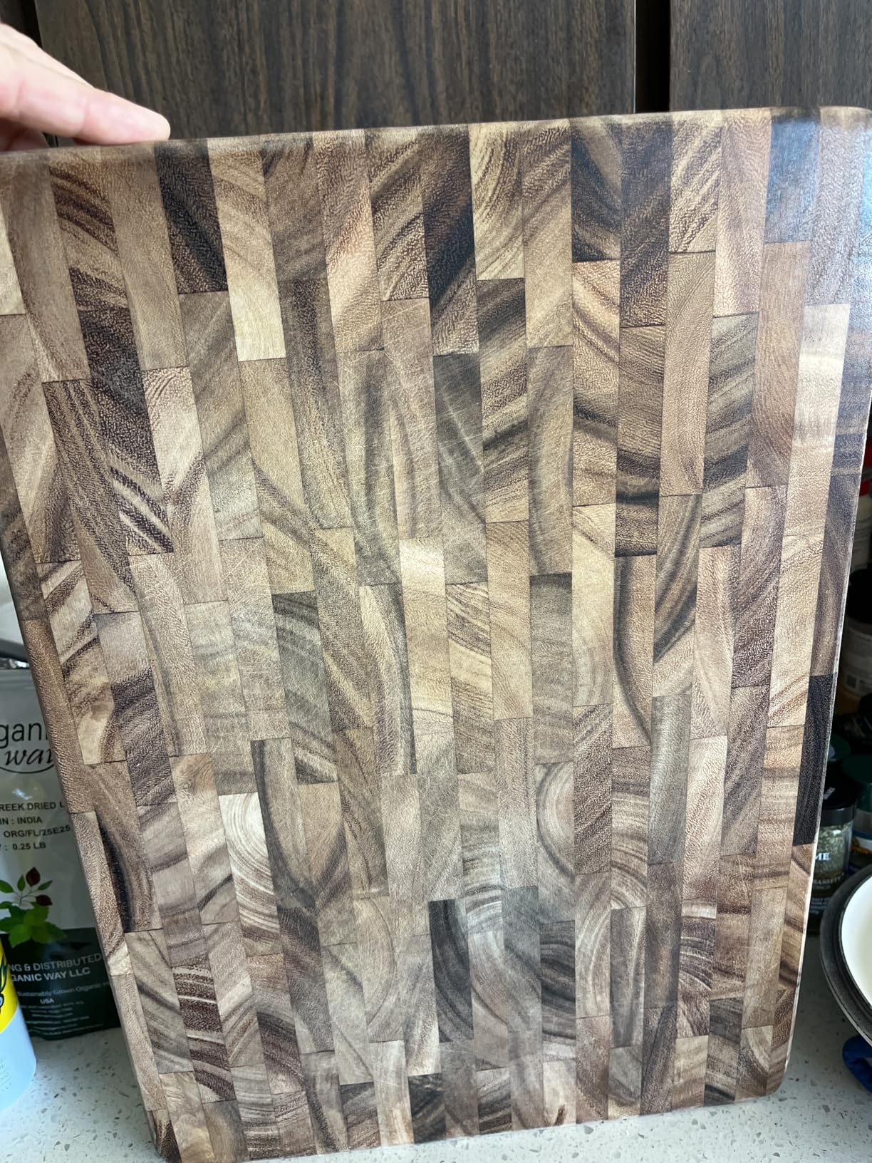 Ironwood Gourmet Large End Grain Prep Station Acacia Wood Cutting Board, 14 x 20-Inch, Brown customer photo 1