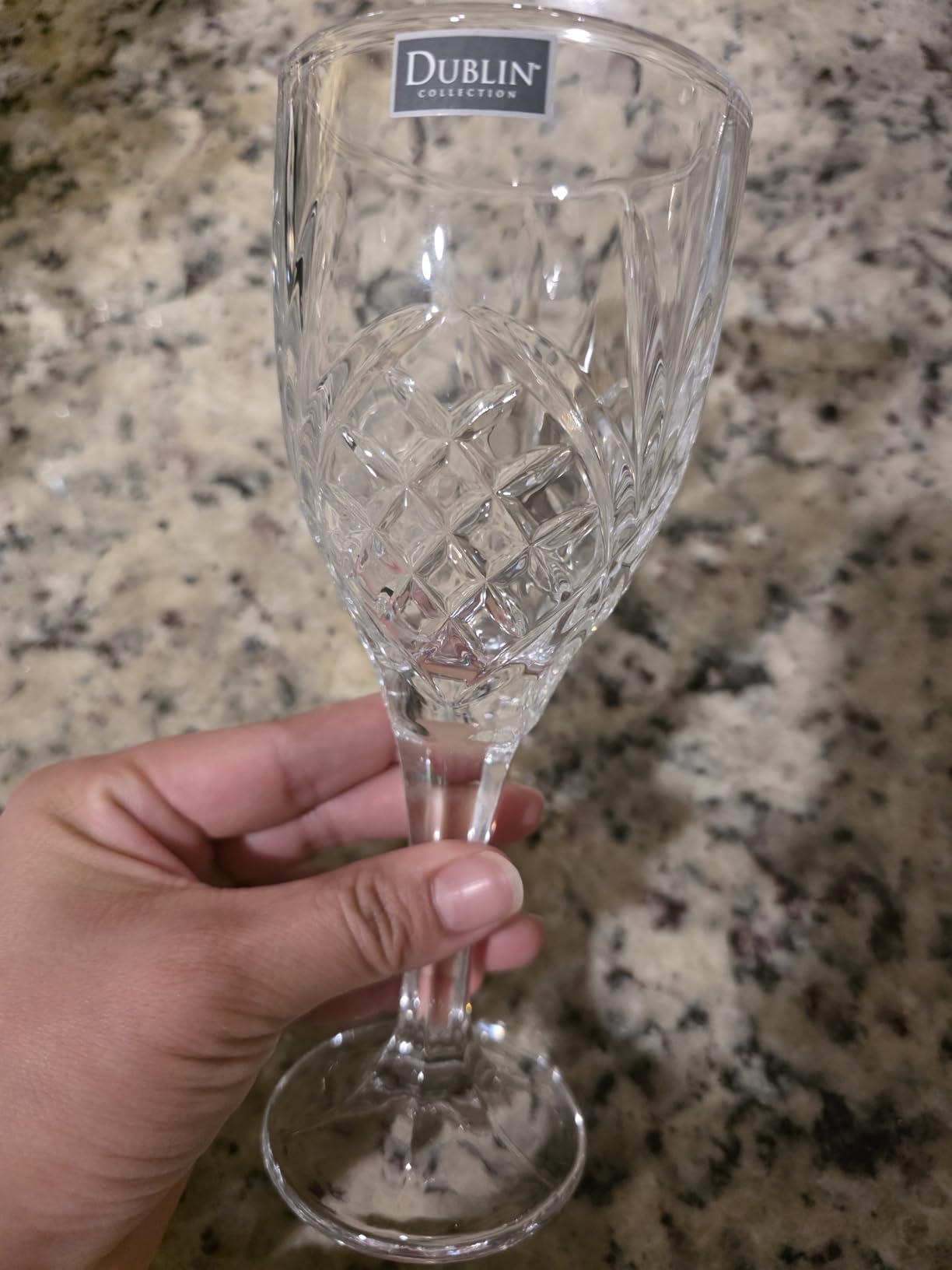 Godinger Dublin Wine Glasses, Stemmed Wine Glass Goblets, Stemmed Drinking Glasses, Glass Cups, Barware & Drinkware, 10oz Set of 4 customer photo 1