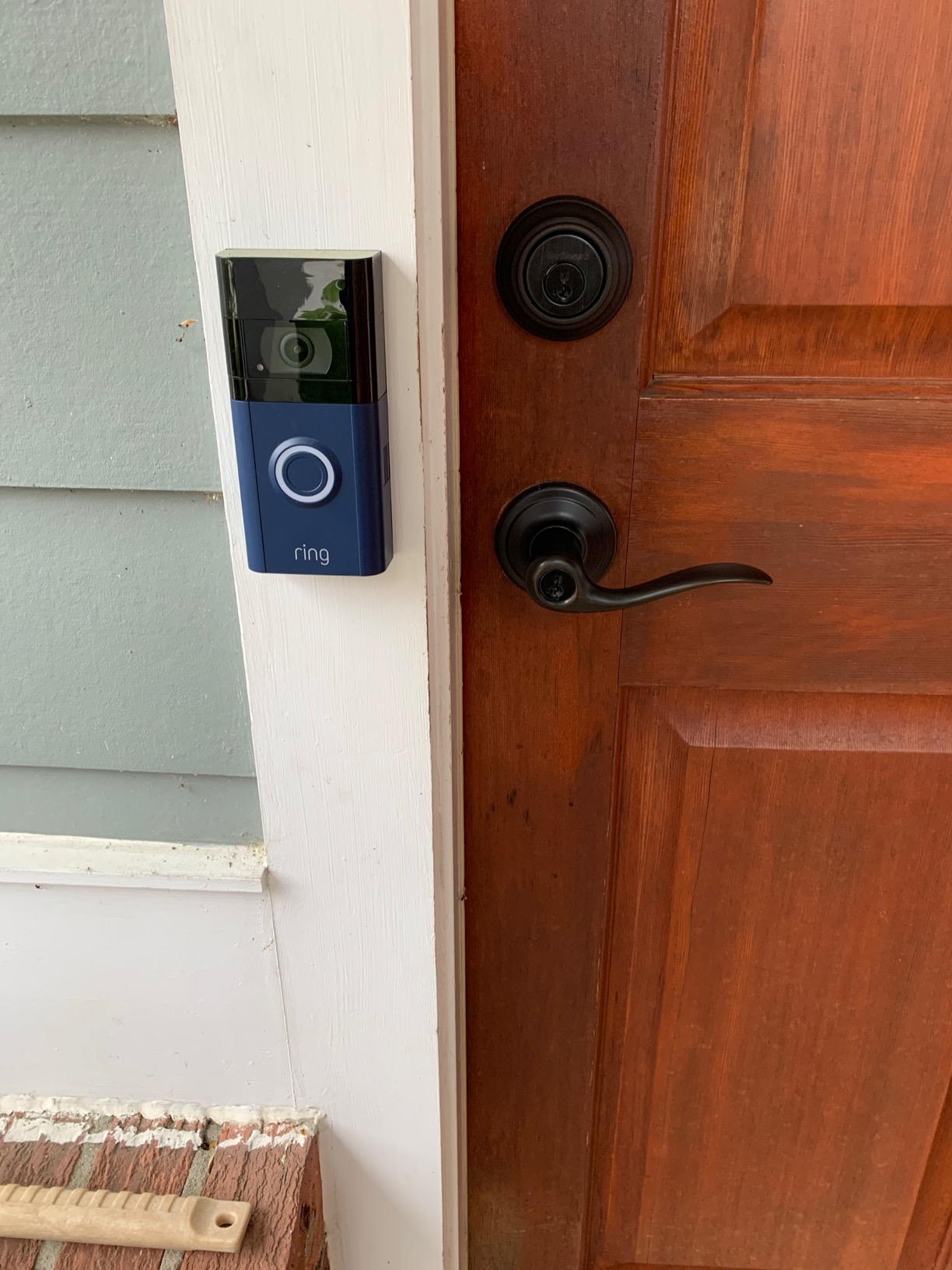 Kwikset 991 Tustin Entry Lever and Single Cylinder Deadbolt Combo Pack featuring SmartKey in Satin Nickel, Model Number: 99910-040 customer photo 2