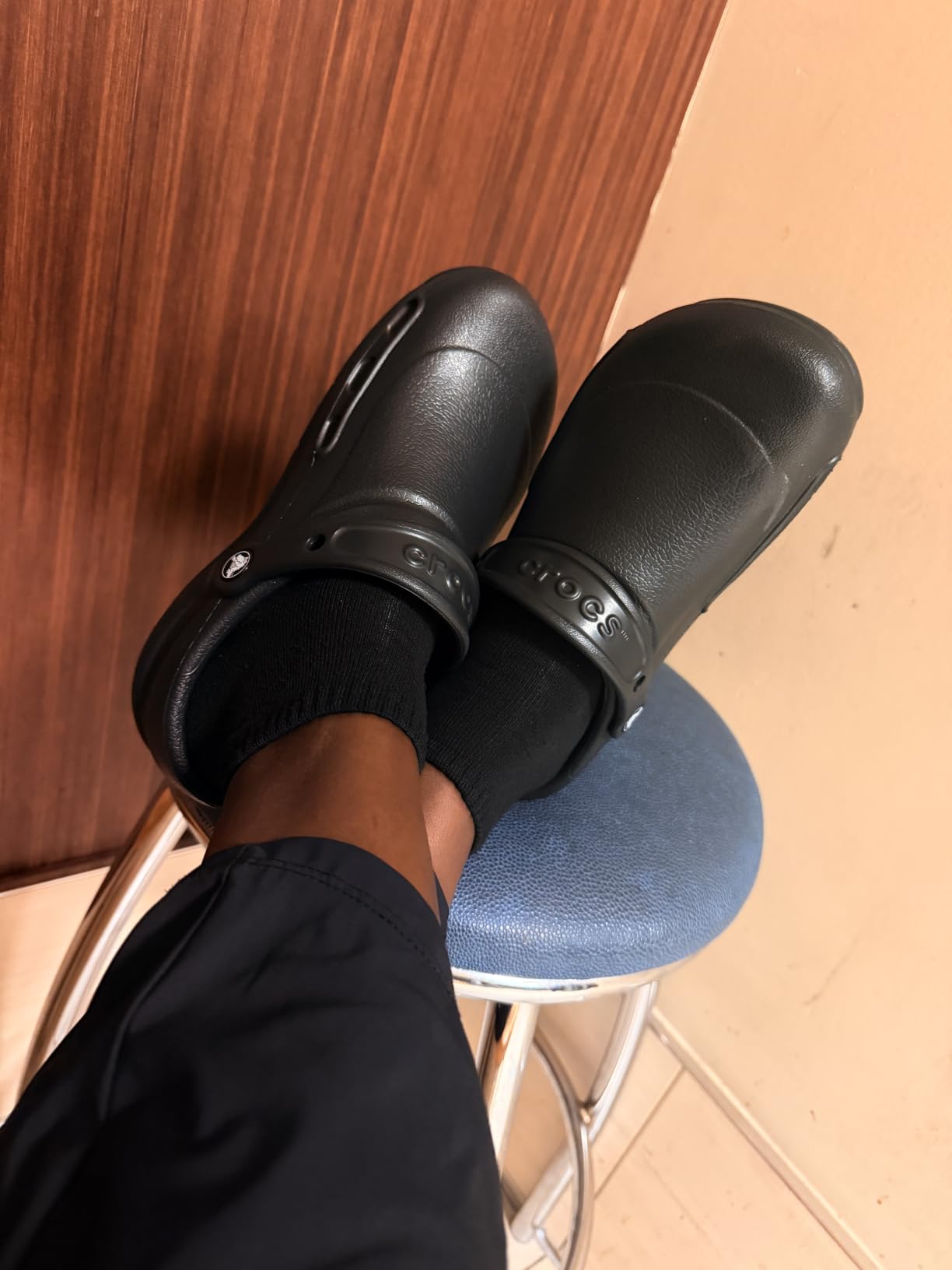 Crocs Unisex-Adult Bistro Work Clogs, Enclosed Toe, Slip Resistant Shoes | All Day Comfort at Work, Non-Slip, for Healthcare, Hospitality, and Food Service Workers, Easy to Wipe Clean, ASTM Certified customer photo 2