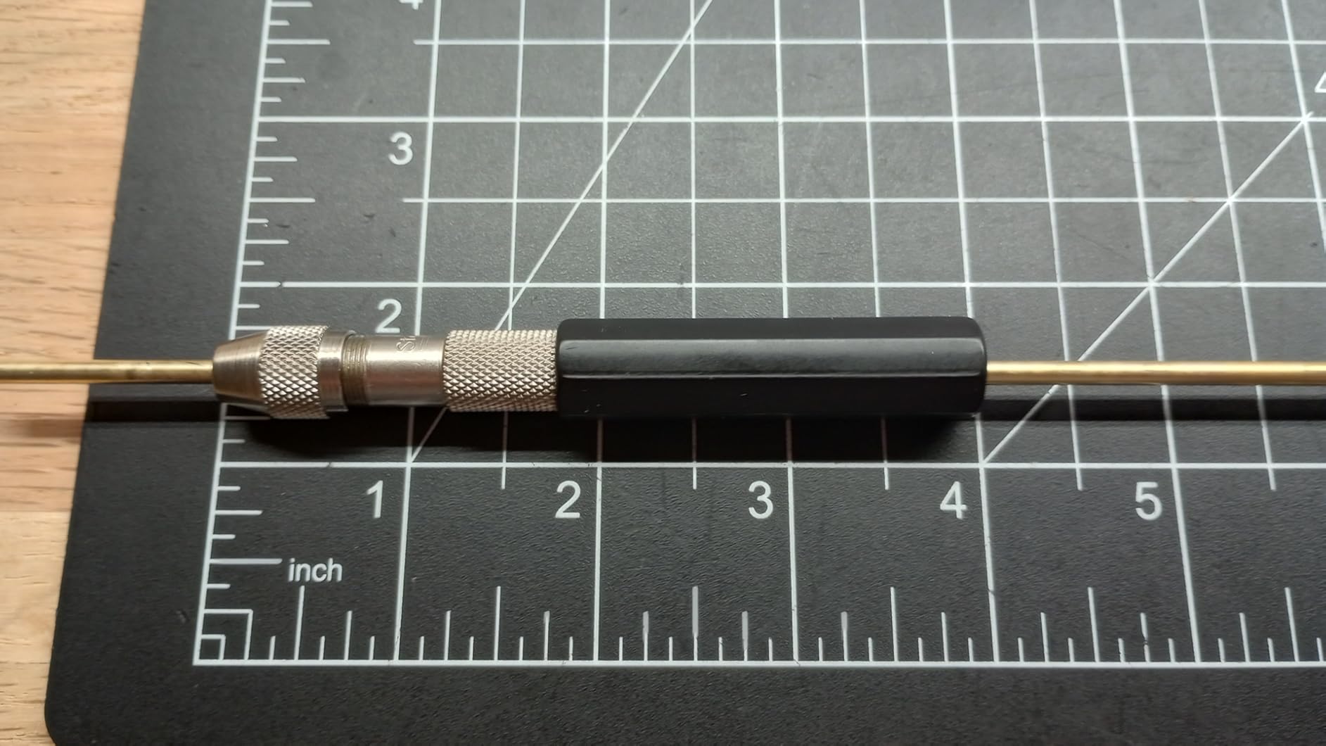 Starrett Pin Vise with Insulated, Octagonal Handles, Smaller Body Diameter, and Special Tapered Collet for Maximum Clamping Surface - .050-.125