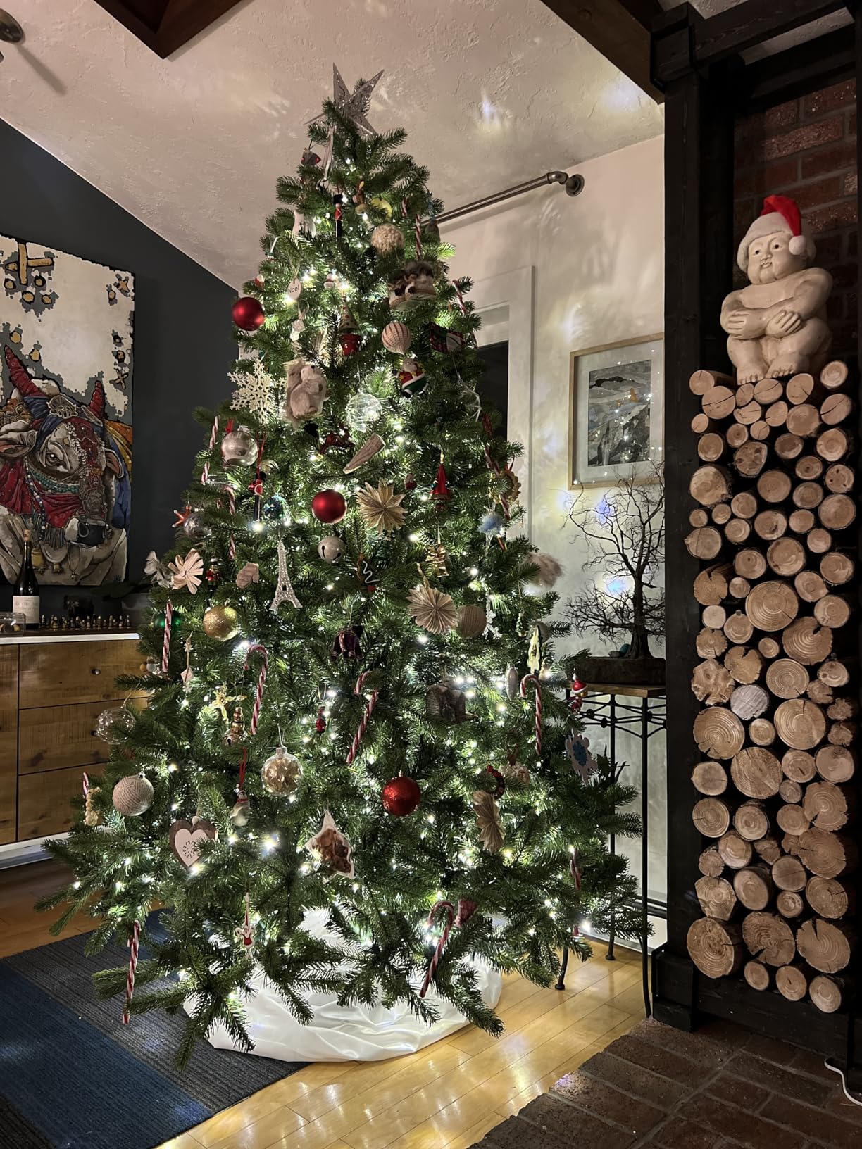 National Tree Company 7.5 ft Unlit Downswept Douglas Fir Artificial Christmas Tree, 1,867 Tips, Includes Stand, Green customer photo 2