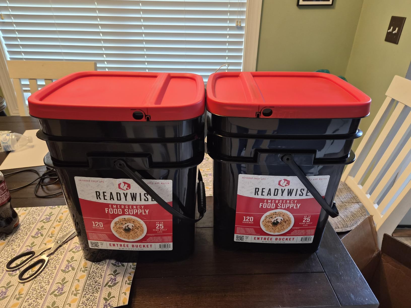ReadyWise Emergency Food Supply - 360 Servings, 3 Buckets, Freeze Dried & Dehydrated Long Term Meals, 25-Year Shelf Life customer photo 2