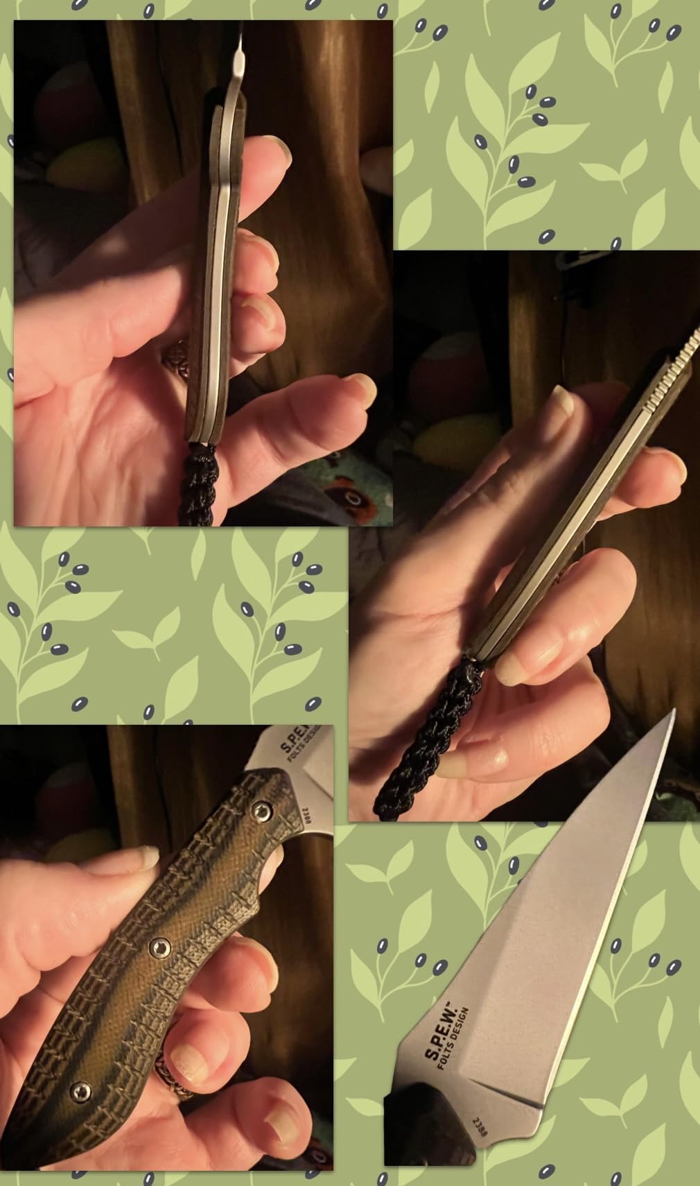 CRKT S.P.E.W. EDC Fixed Blade Knife with Sheath: Compact Utility Neck Knife, Bead Blast Blade, Textured G10 Handle, Nylon Sheath, Belt Loop 2388 customer photo 2