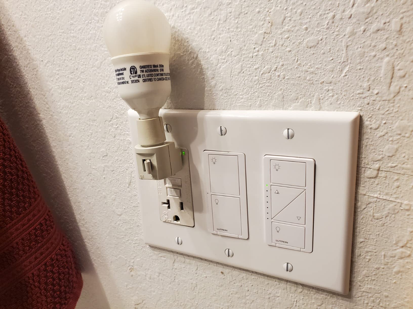Lutron Caseta Smart Dimmer Switch (Smart Hub Required), No Neutral Required | For Caseta Systems, for Dimmable LED Lights, 150 Watt, Single-Pole/3-Way, PD-6WCL-WH, White customer photo 1