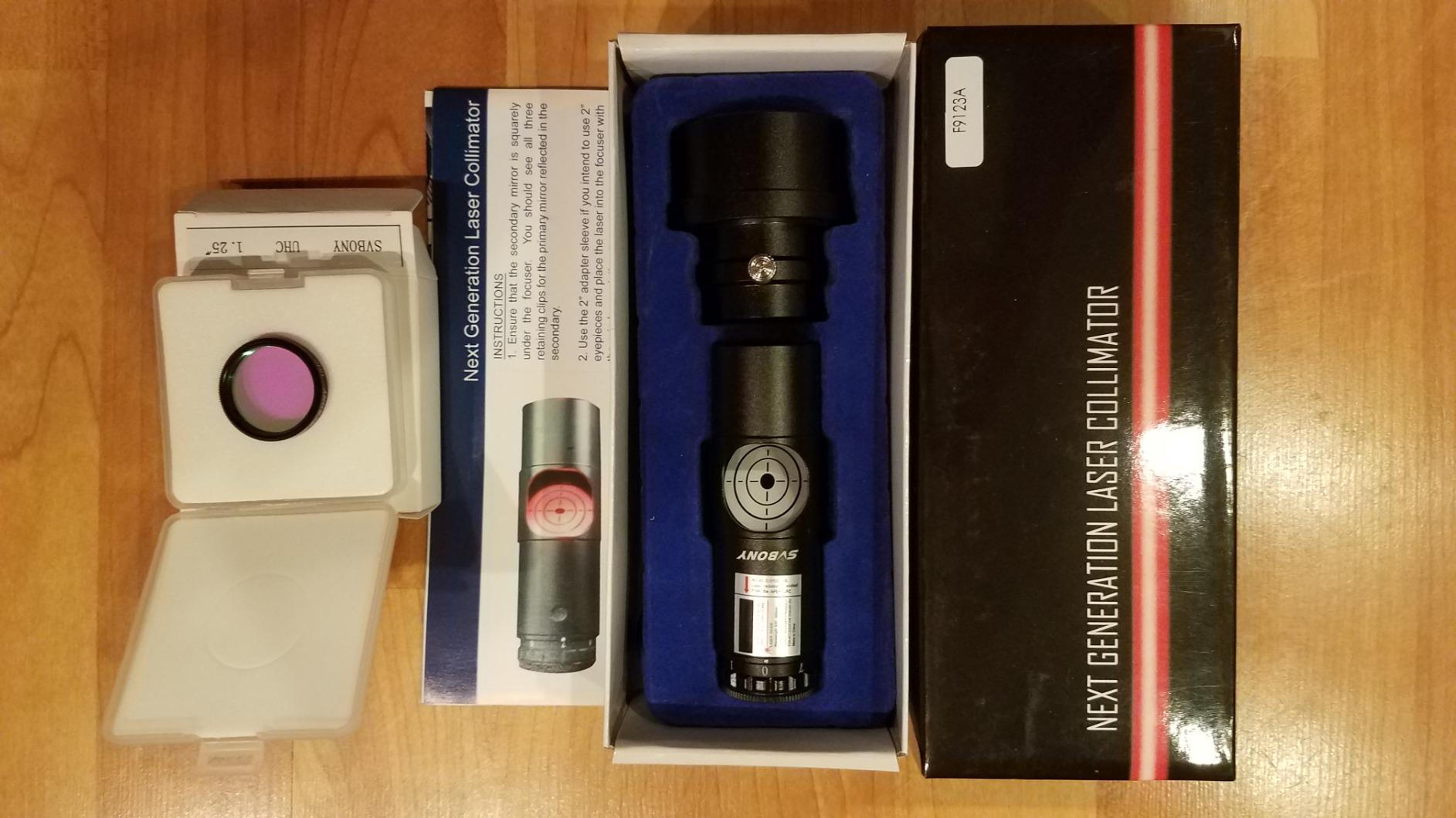 SVBONY Red Laser Collimator for Newtonian Telescope Alignment 1.25 inches 7 Bright Levels Triple Cemented Lens with 2 inches Adapter customer photo 1